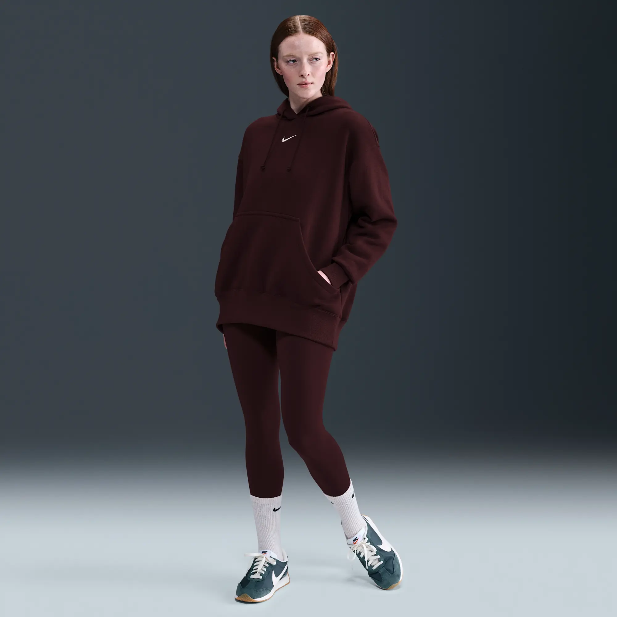 Nike Sportswear Phoenix Fleece Women's Oversized Pullover Hoodie - Red - Fleece > Phoenix Fleece