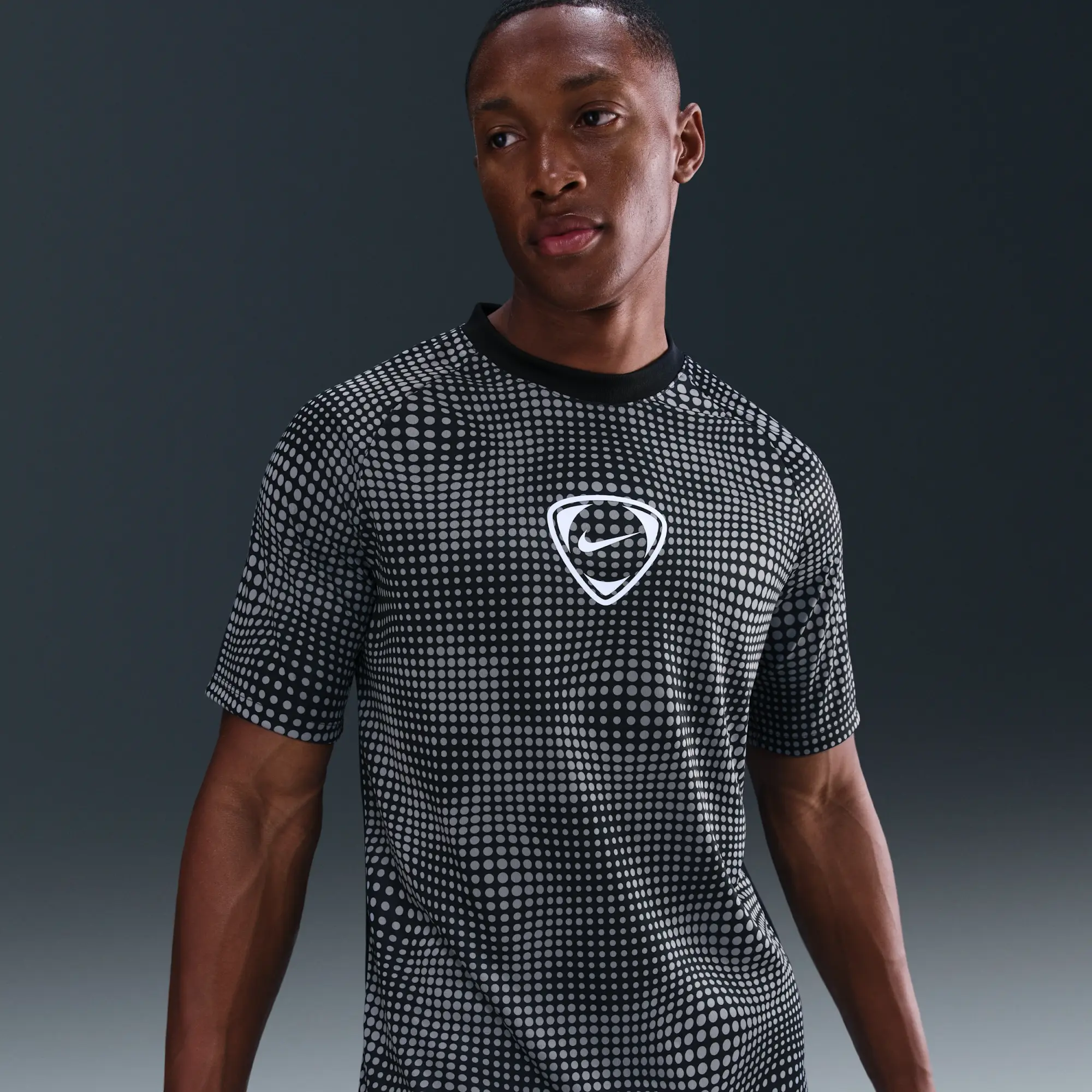 Nike Academy+ Men's Dri-FIT Short-Sleeve Football Shirt - Black - Sustainable Materials