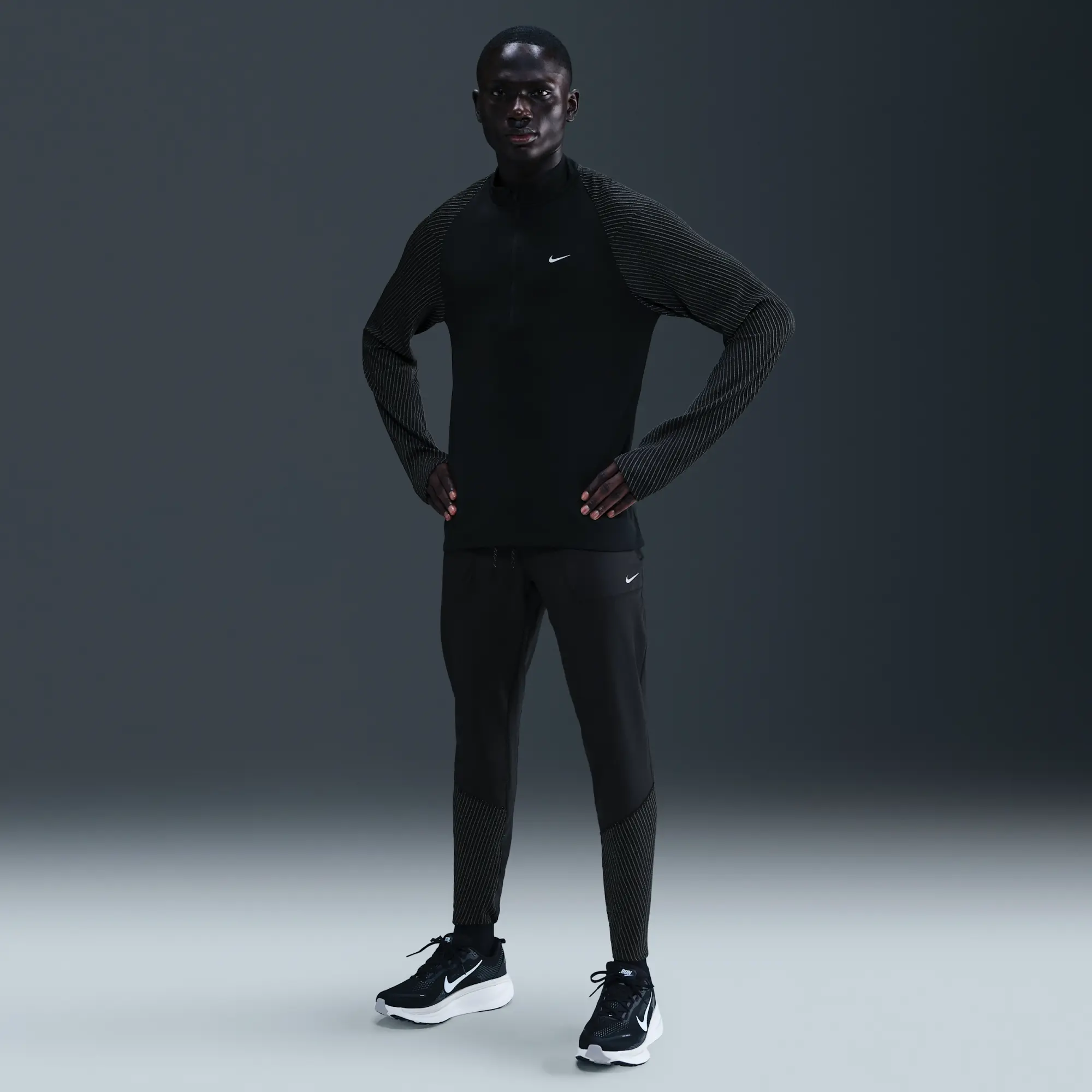 Nike Dri-FIT Running Trousers with Reflective Design Accents - Black - Sustainable Materials
