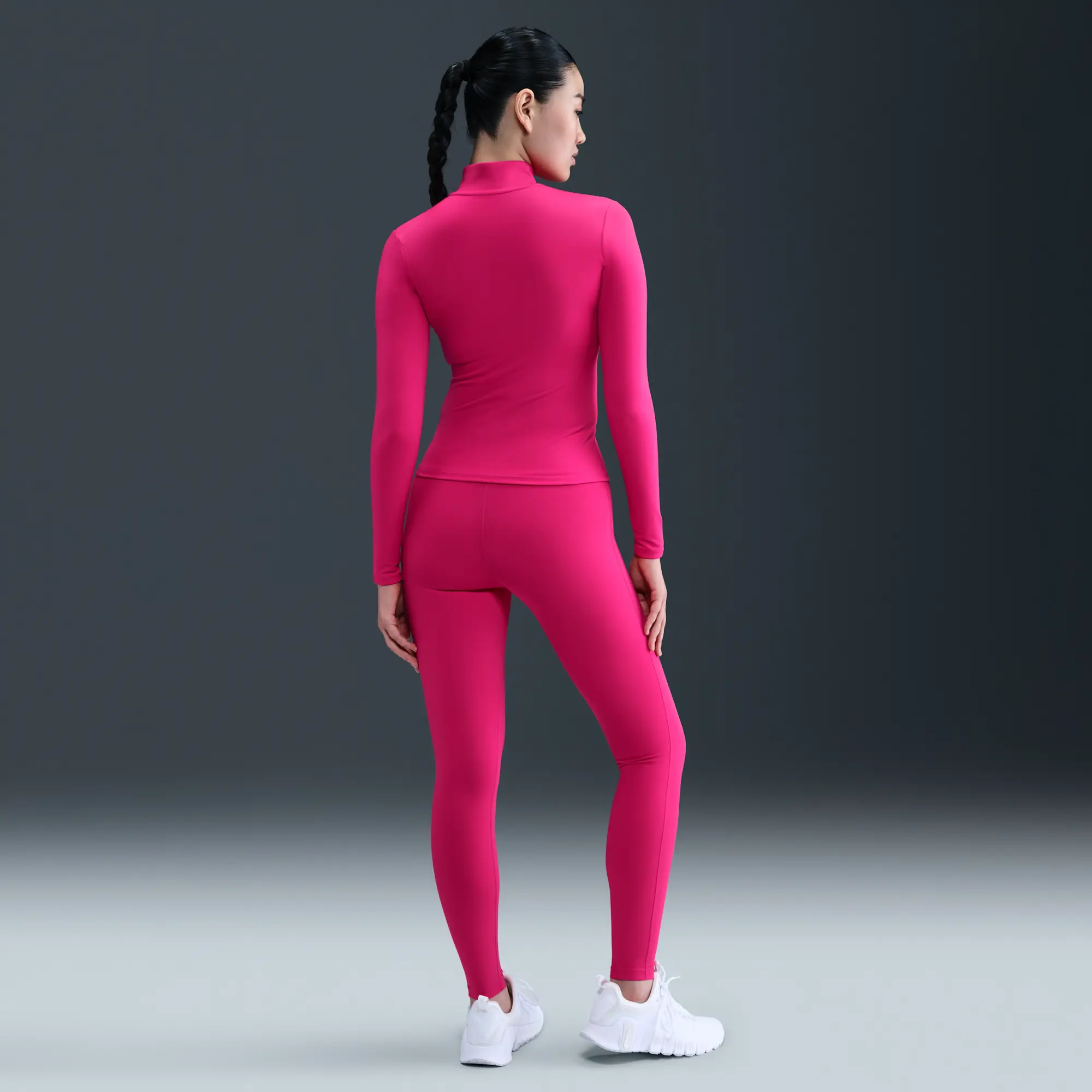 Nike One Seamless Front Women's High-Waisted Full-Length Leggings - Pink - Sustainable Materials