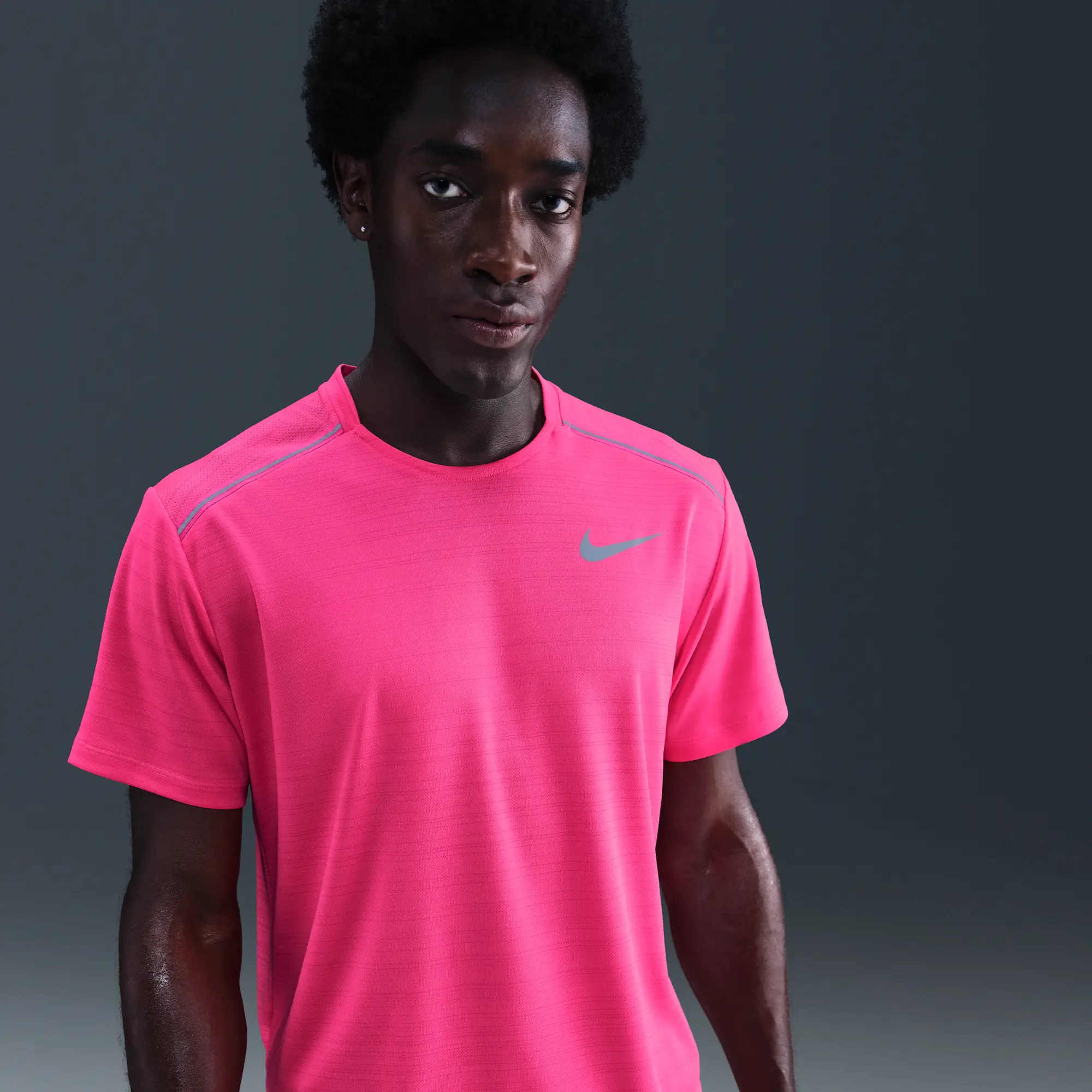 Nike Miler Men's Short-Sleeve Running Top - Pink