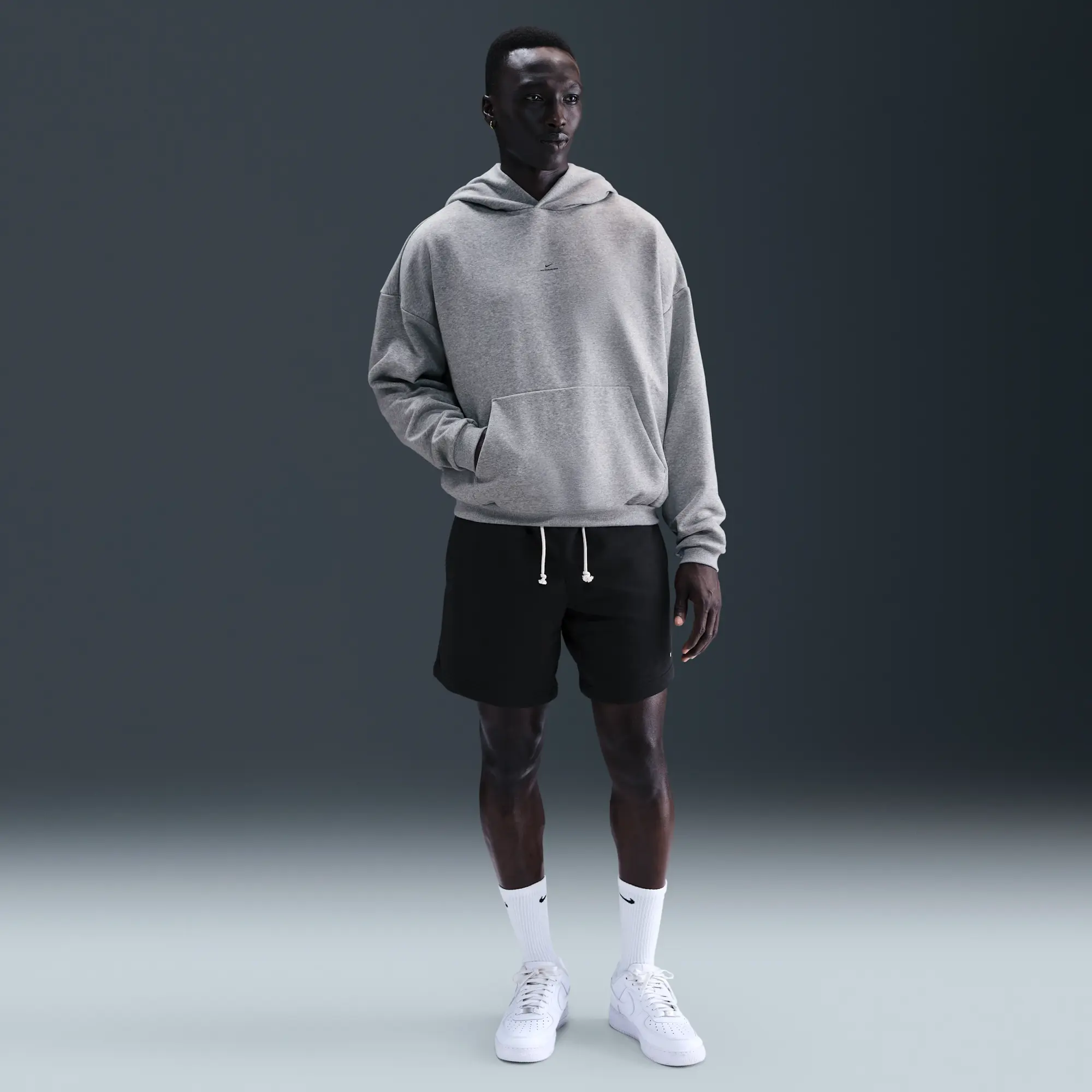 Nike Standard Issue Therma-FIT Brushed Basketball Pullover Hoodie - Grey - Fleece