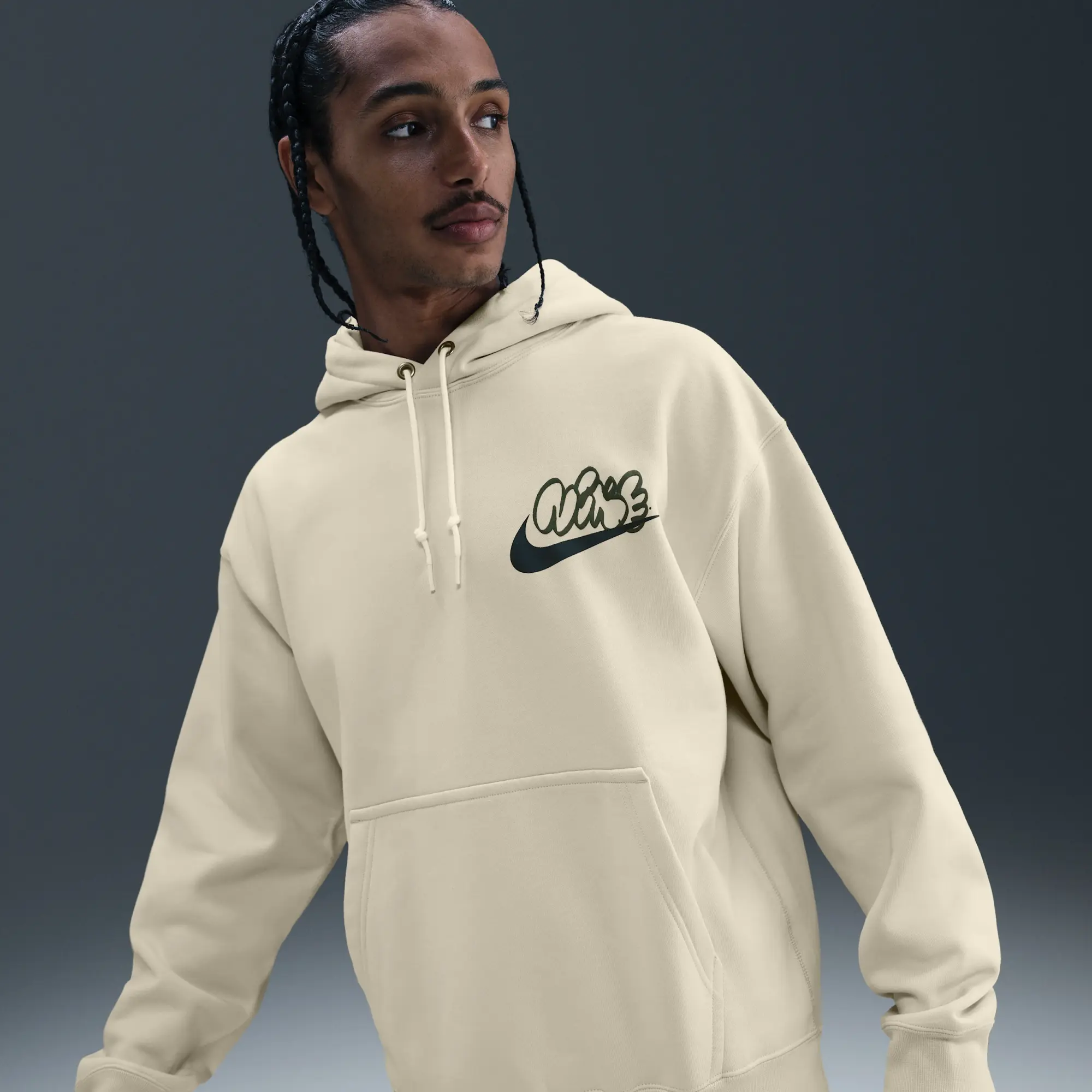 Nike Solo Swoosh Men's Fleece Hoodie - Brown - Fleece