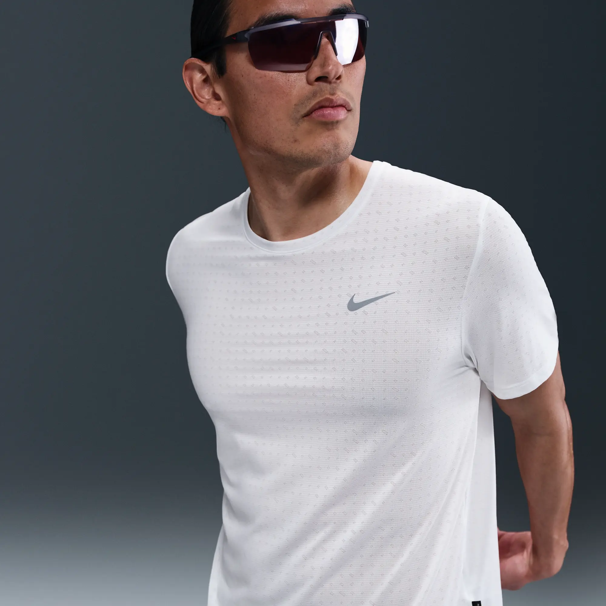 Nike Miler Breathe Men's Dri-FIT Short-Sleeve Running Top - White - Sustainable Materials