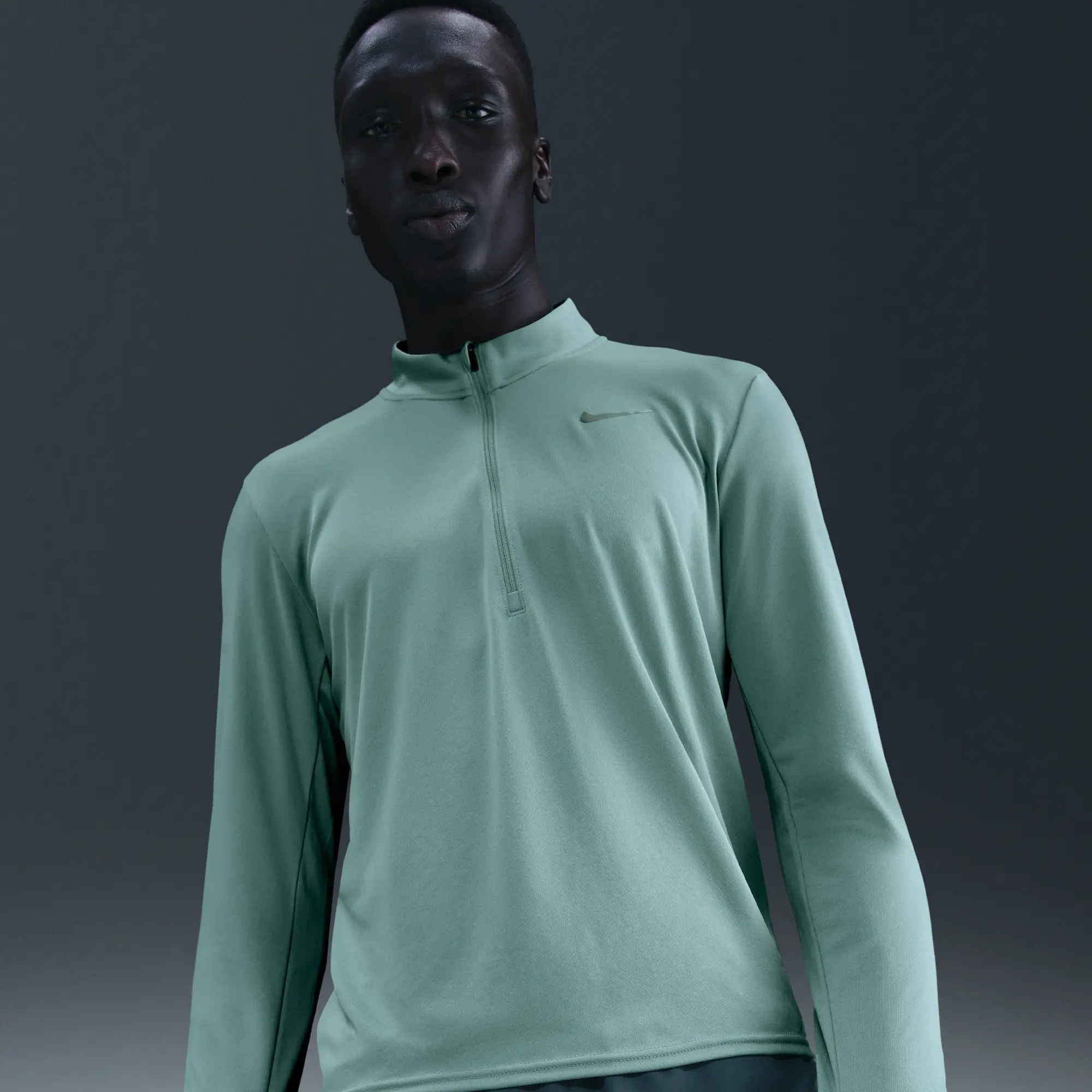 Nike Pacer Men's Dri-FIT 1/2-Zip Running Top - Green - Recycled Polyester