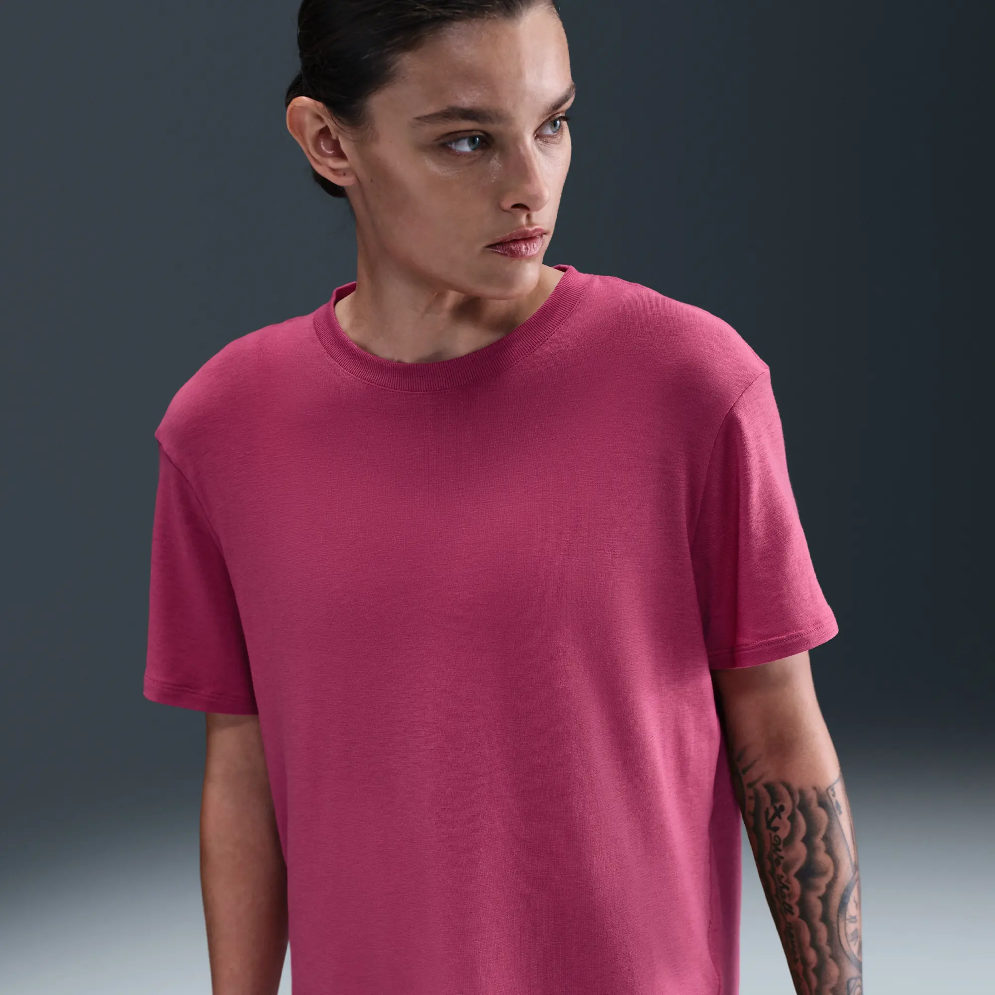 Nike One Relaxed Women's Dri-FIT Short-Sleeve Top - Purple - Sustainable Blends