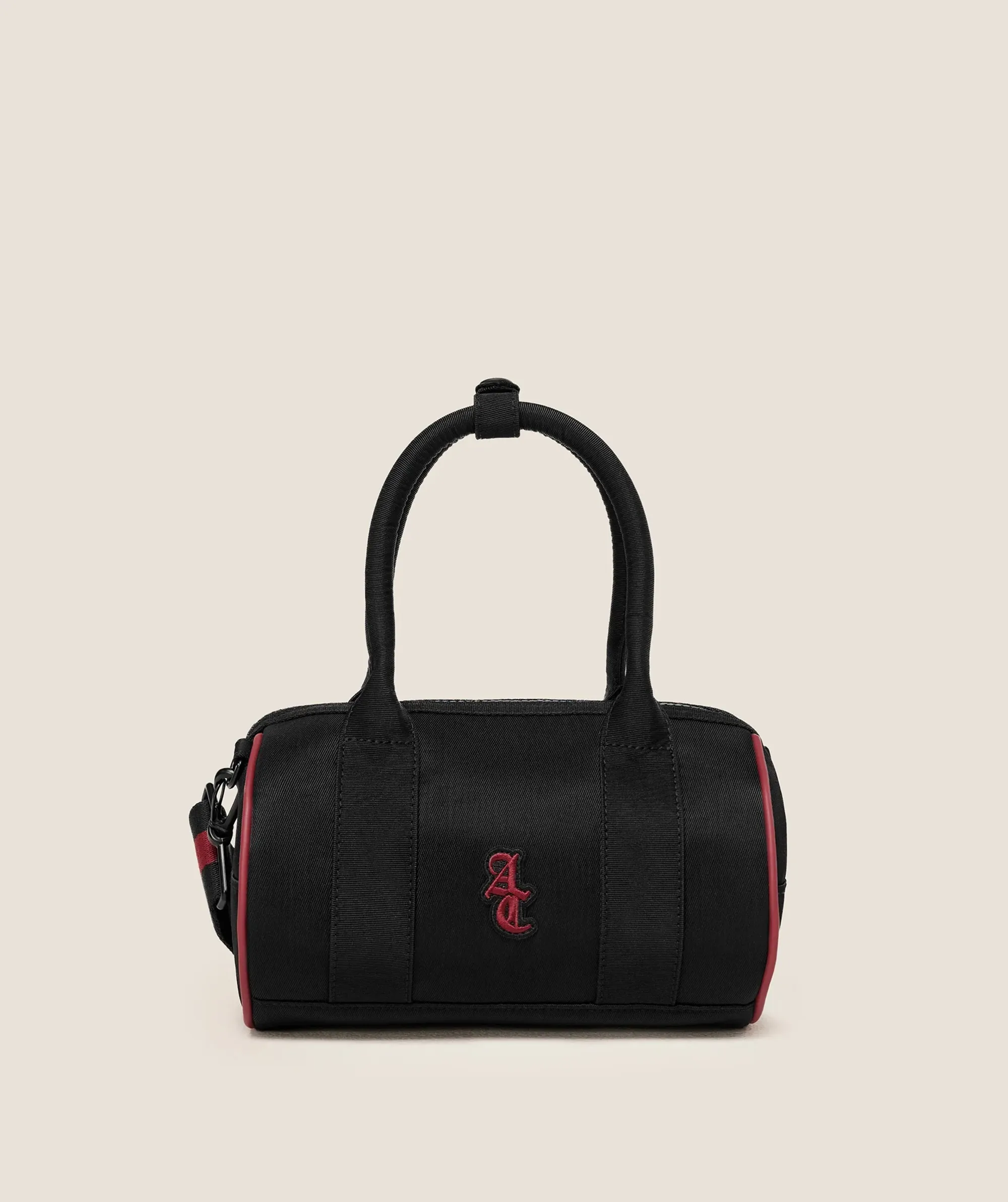  x Analis Mini Barrel Bag - Black/Carmine Red