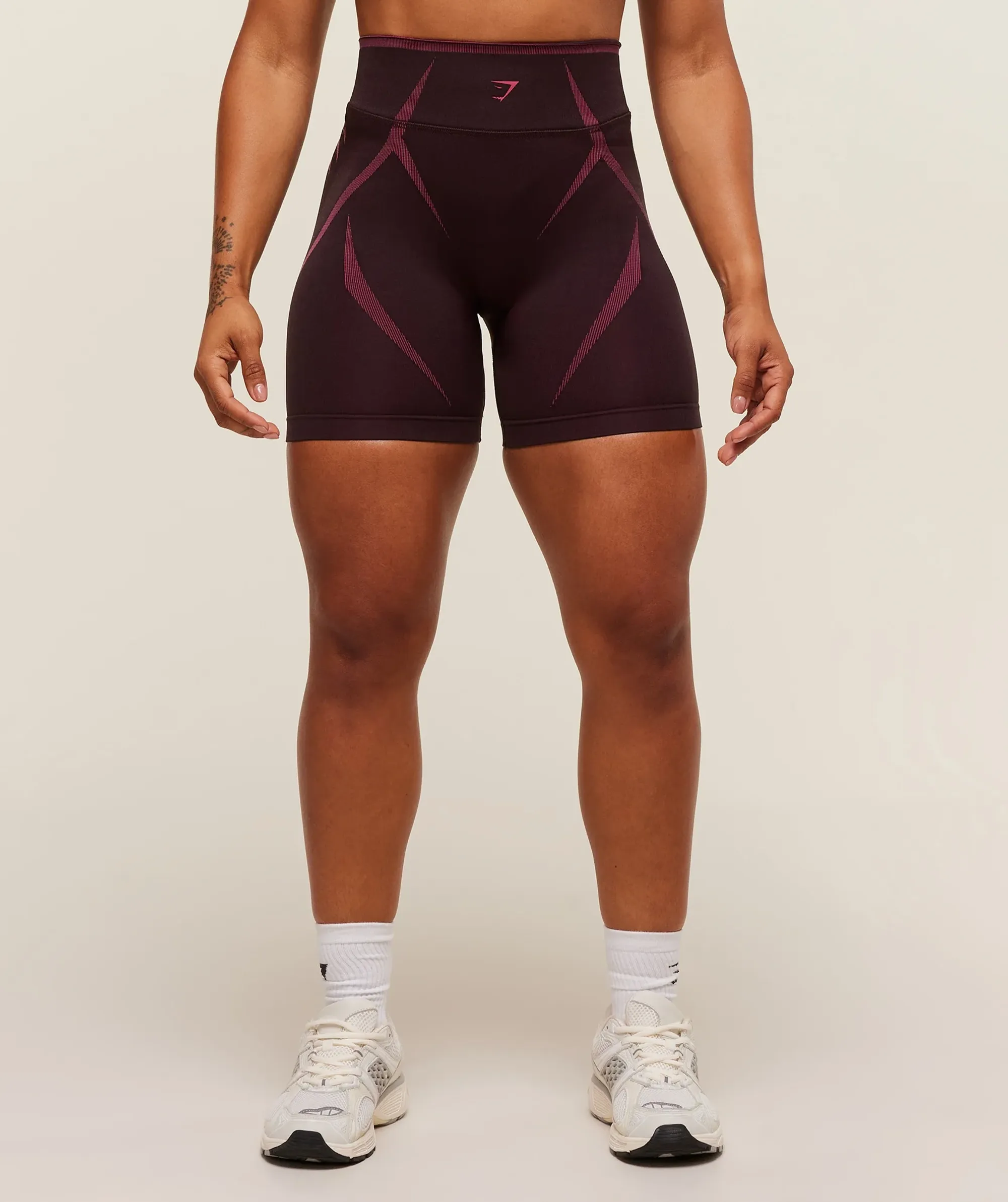  Apex Lift Seamless Shorts - Cherry Purple/Build Pink