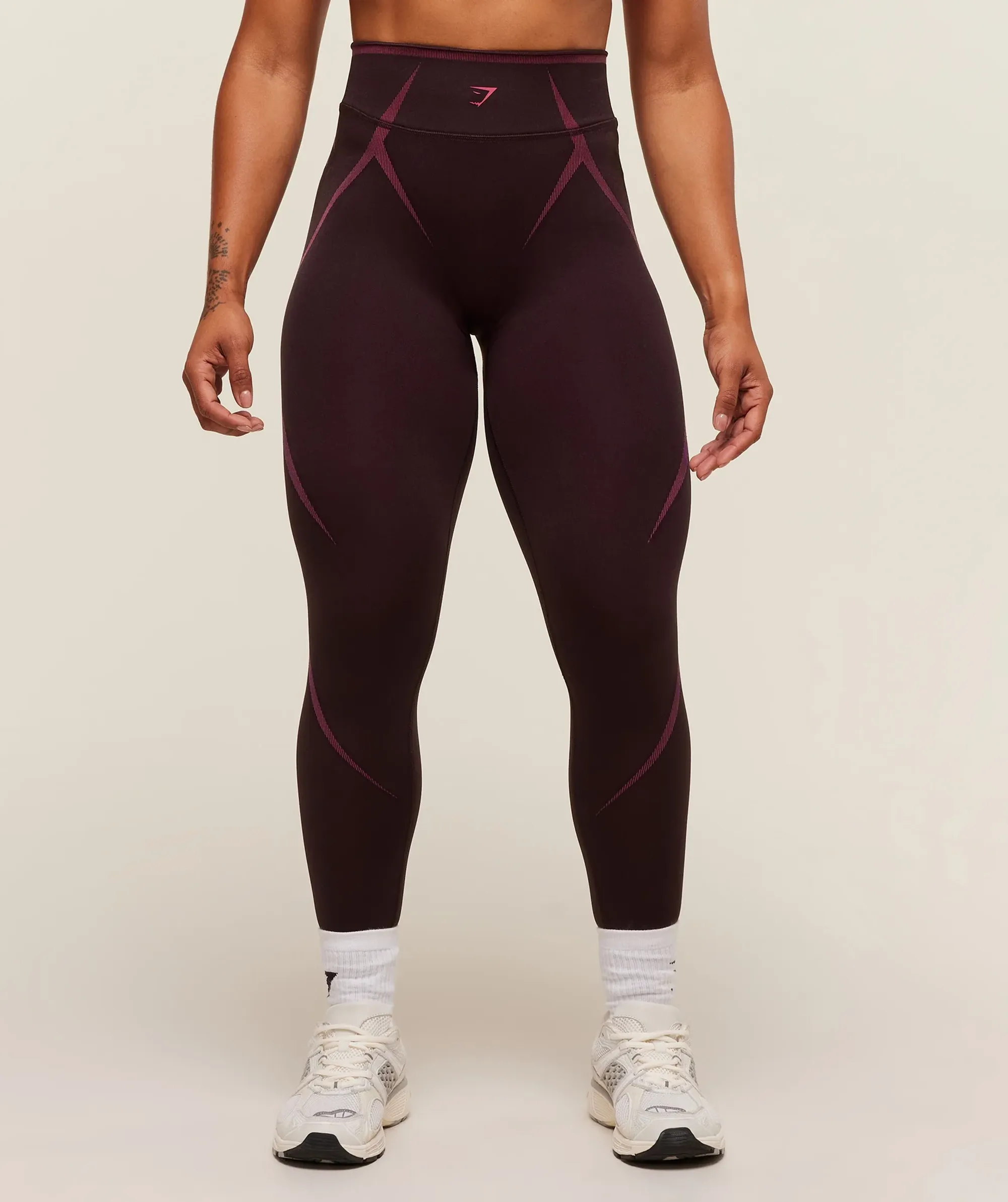  Apex Lift Seamless Leggings - Cherry Purple/Build Pink