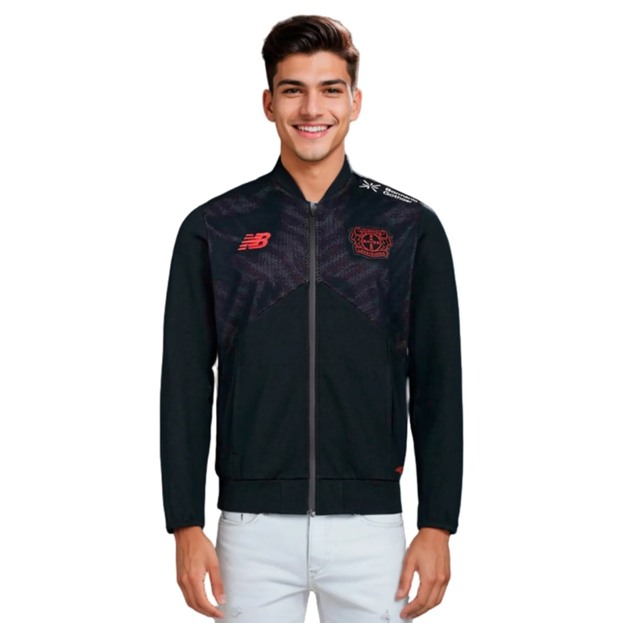 New Balance Men's Bayer 04 Match Jacket Polyester