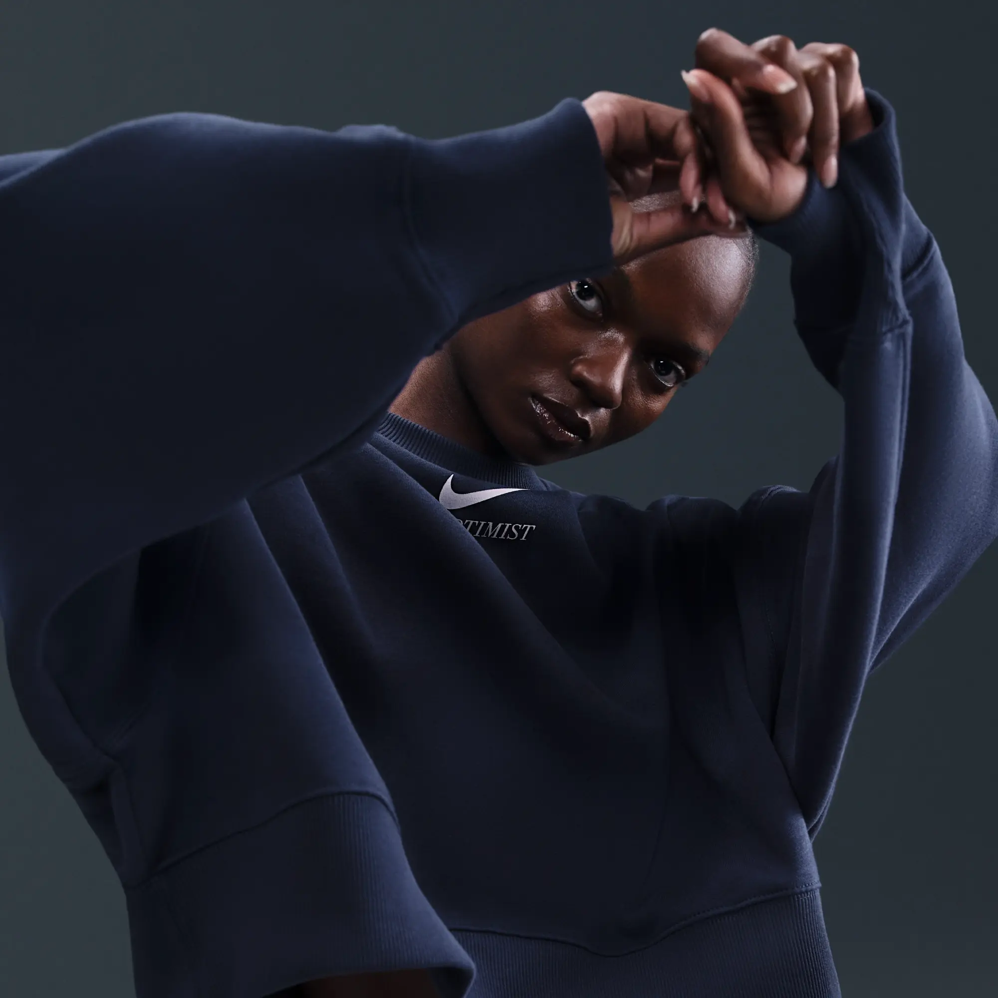 Nike Sportswear Phoenix Fleece Women's Oversized Crew - Blue - Fleece
