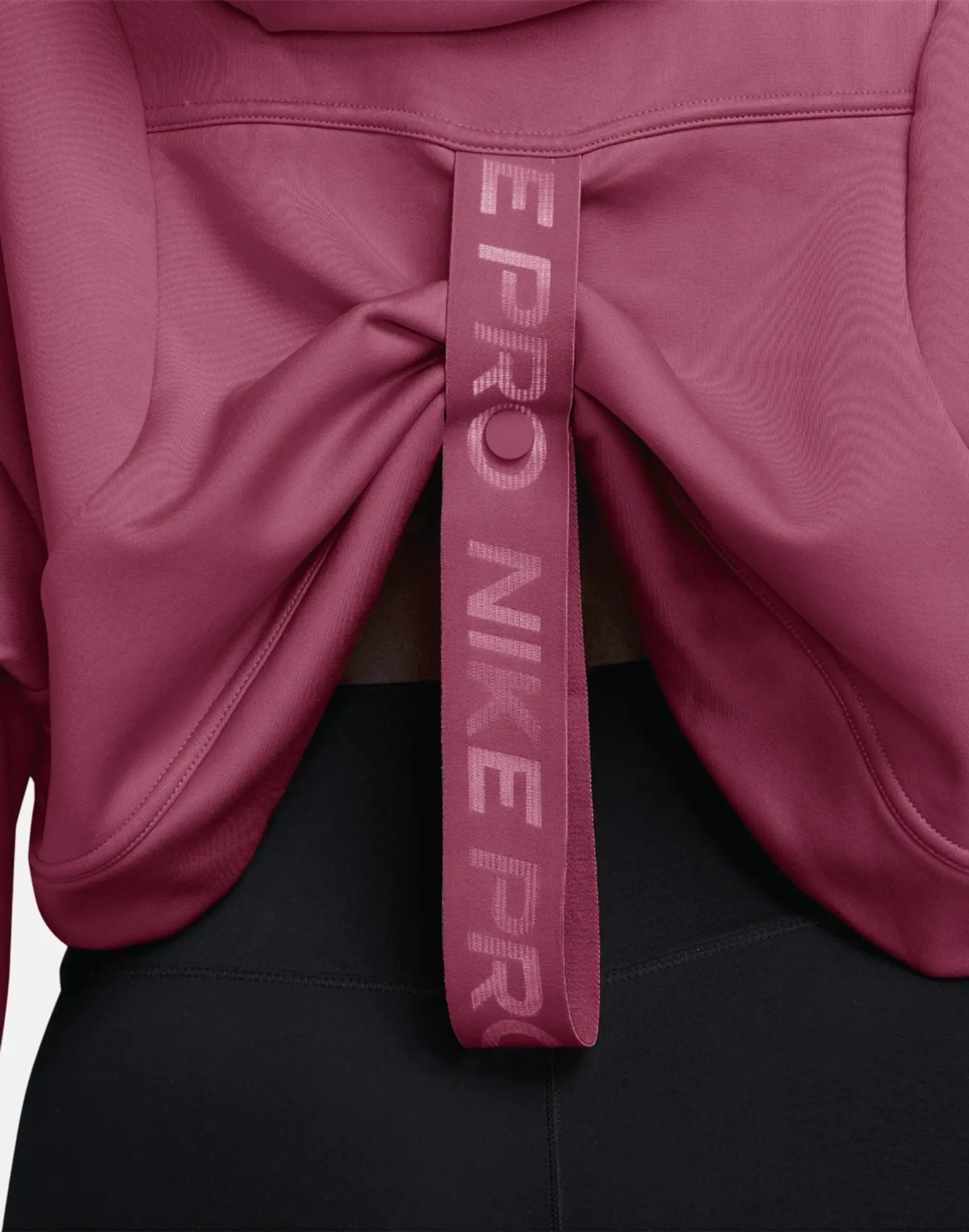 Women's Nike Therma Fit Fleece Hoodie in Pink/White 