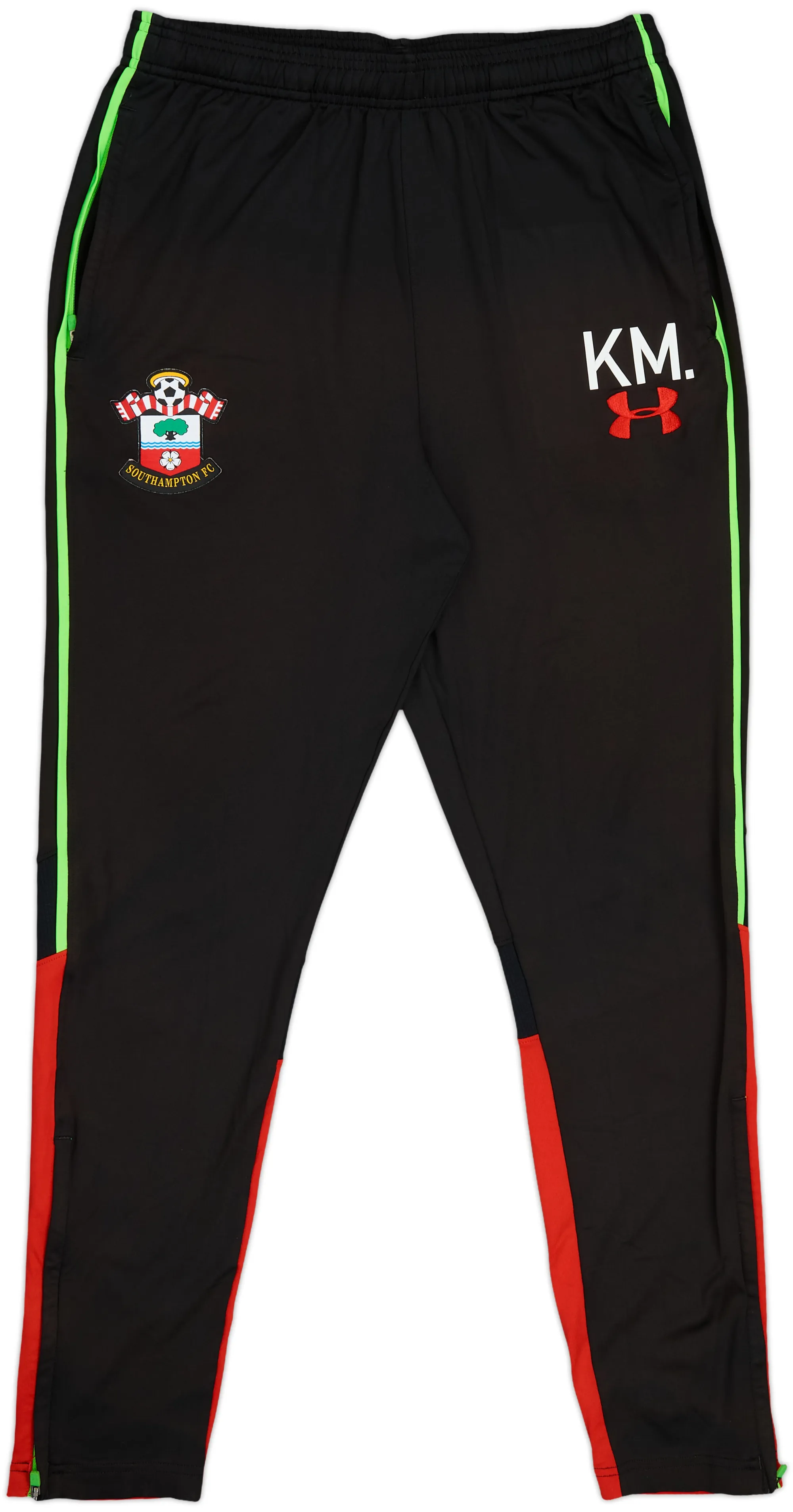 2020-21 Southampton Staff Issue Under Armour Track Pants/Bottoms 'KM.' - 7/10 - (M)