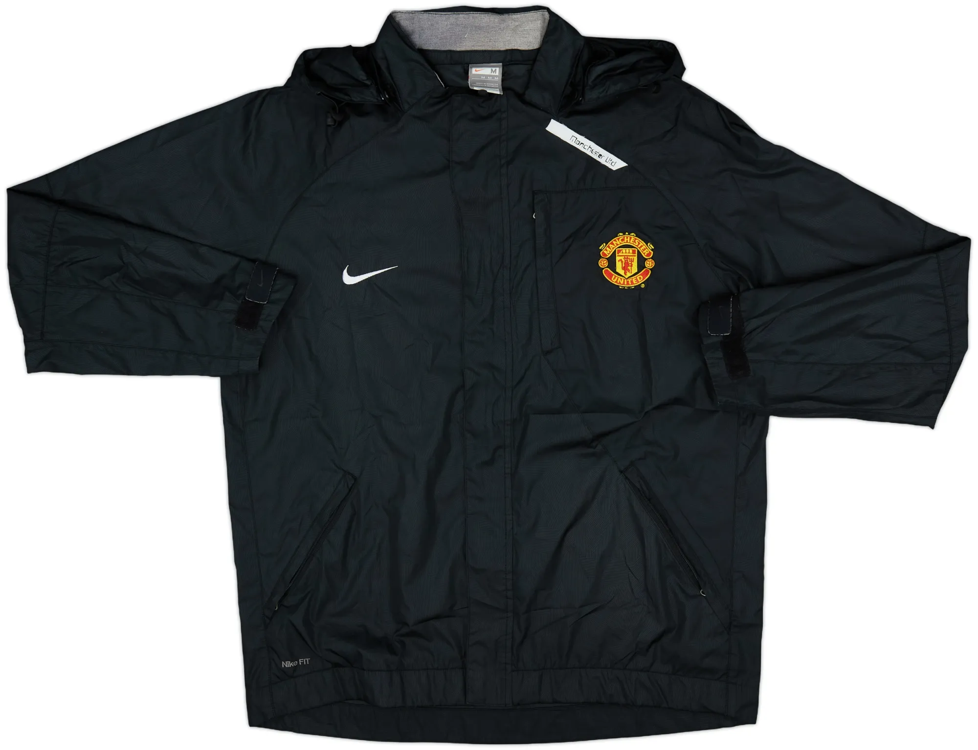 2007-08 Manchester United Nike Hooded Rain Jacket - 9/10 - (M)