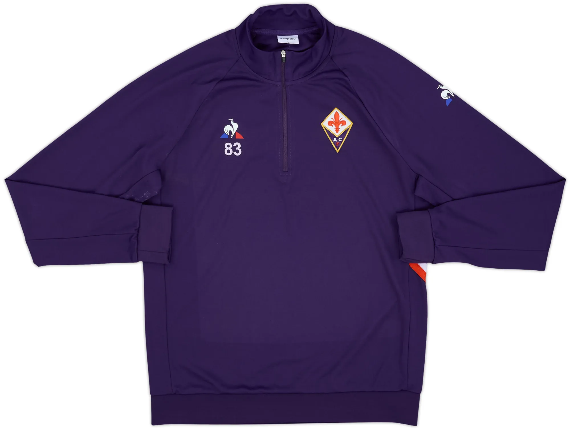 2018-19 Fiorentina Player Issue Le Coq Sportif 1/4 Zip Training Top #83 - 8/10 - (L)