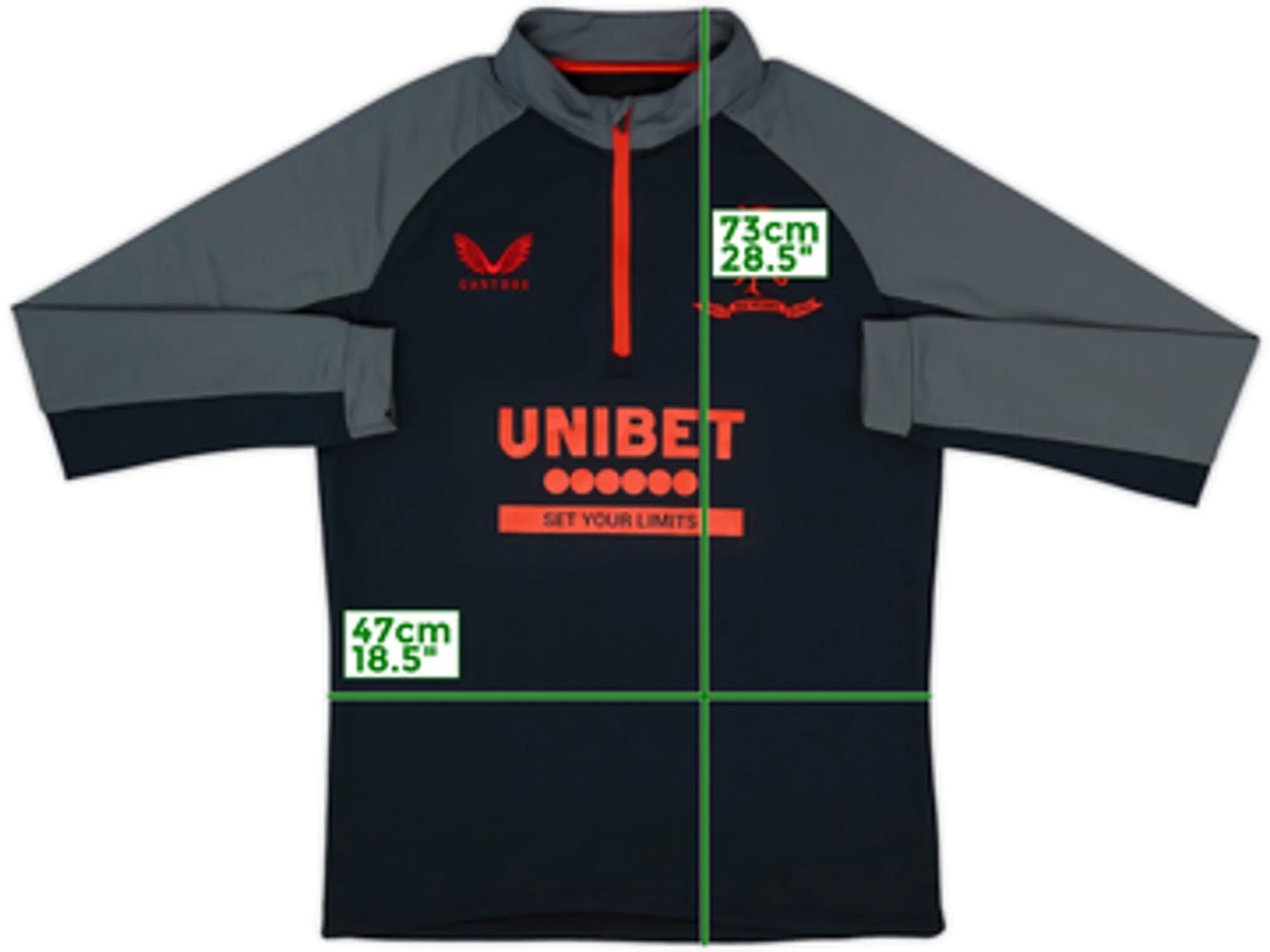 2022-23 Rangers Castore 1/4 Zip Drill Top - 10/10 - (L)