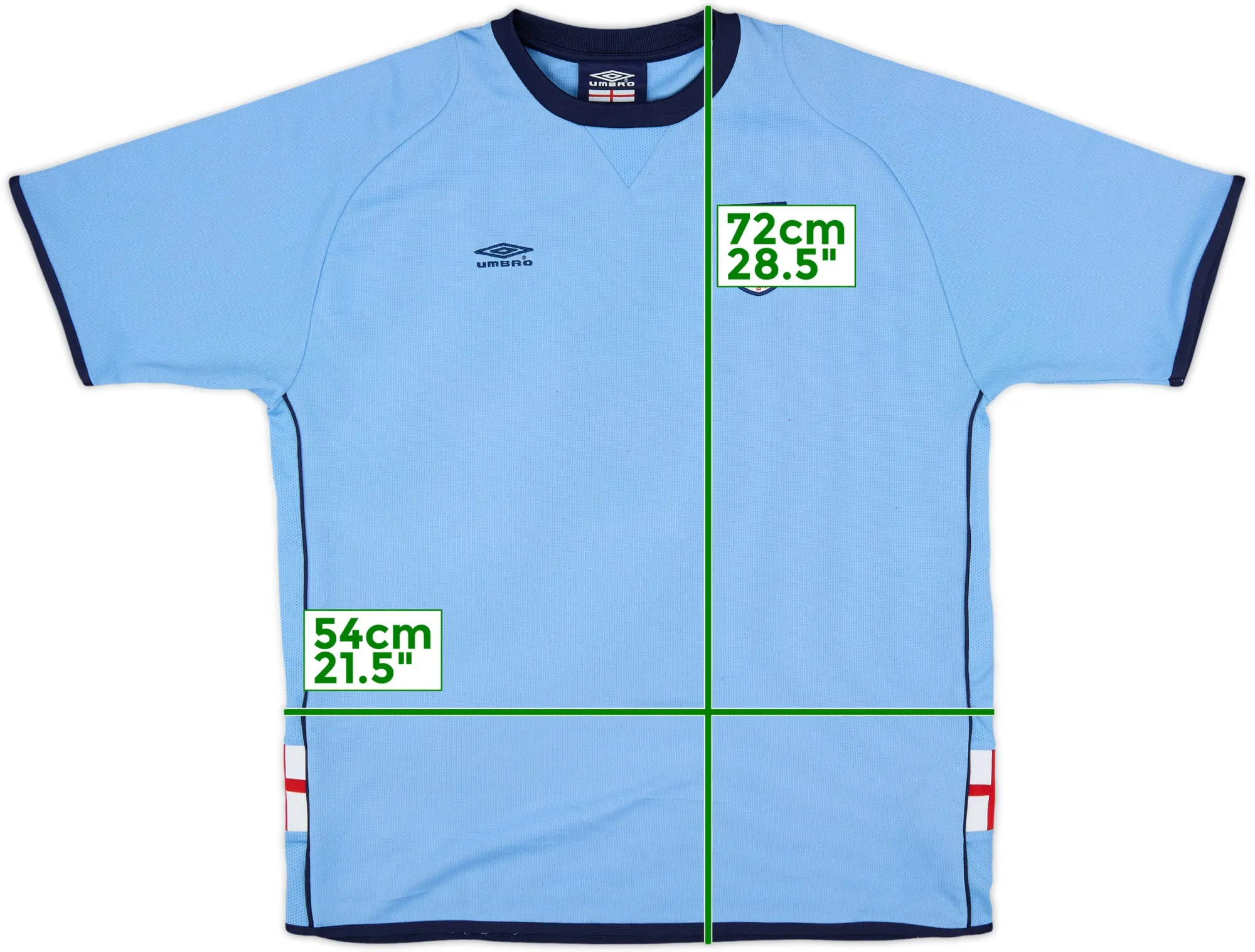 Umbro England Mens SS Home Shirt 2000 | ENGTR009634used | FOOTY.COM