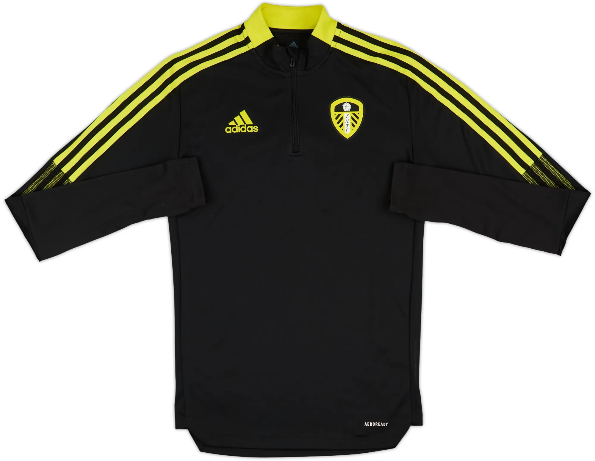 2021-22 Leeds United adidas 1/4 Zip Drill Top - 7/10 - (XS)