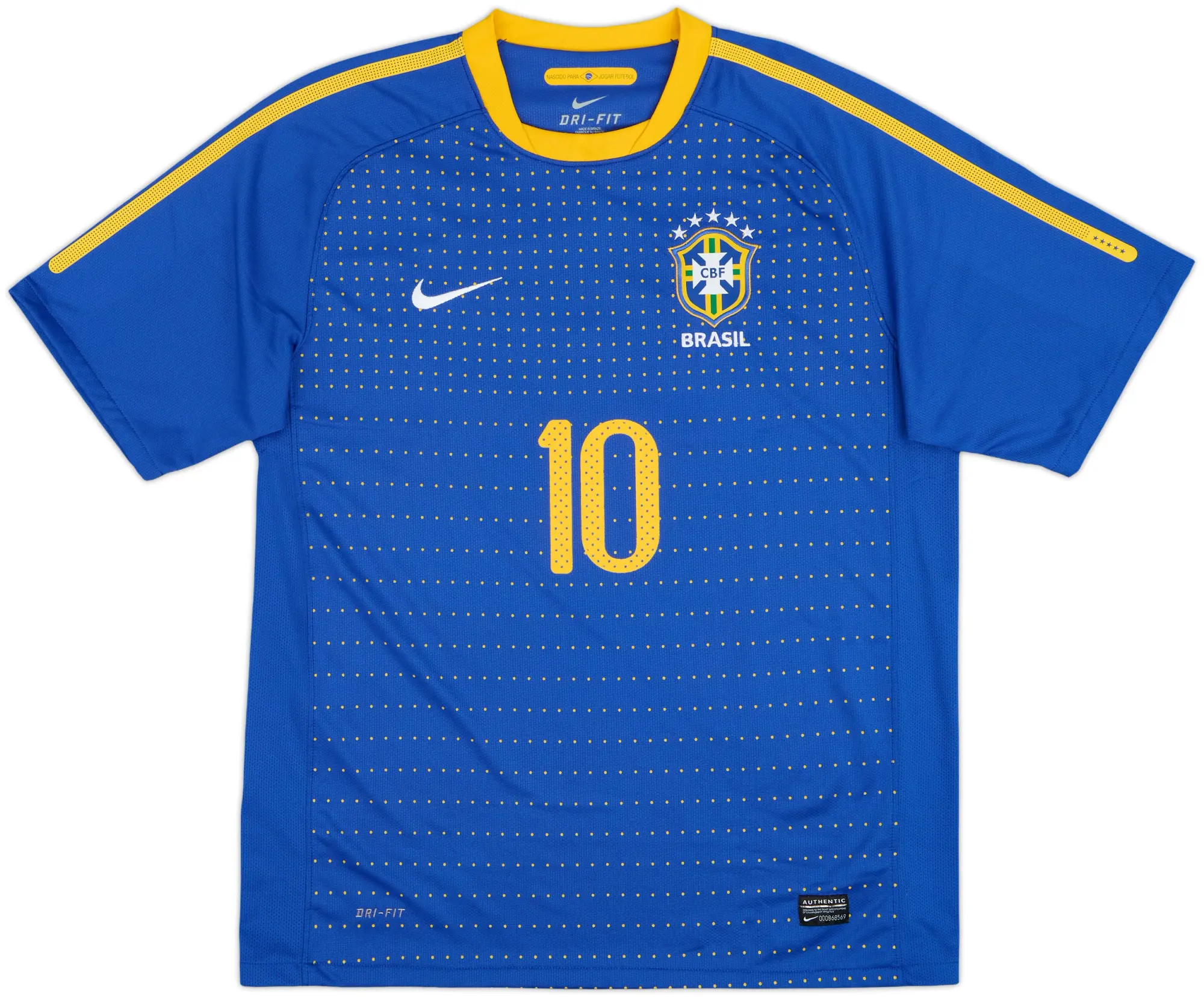 2010-11 Brazil Away Shirt #10 - 10/10 - (L)