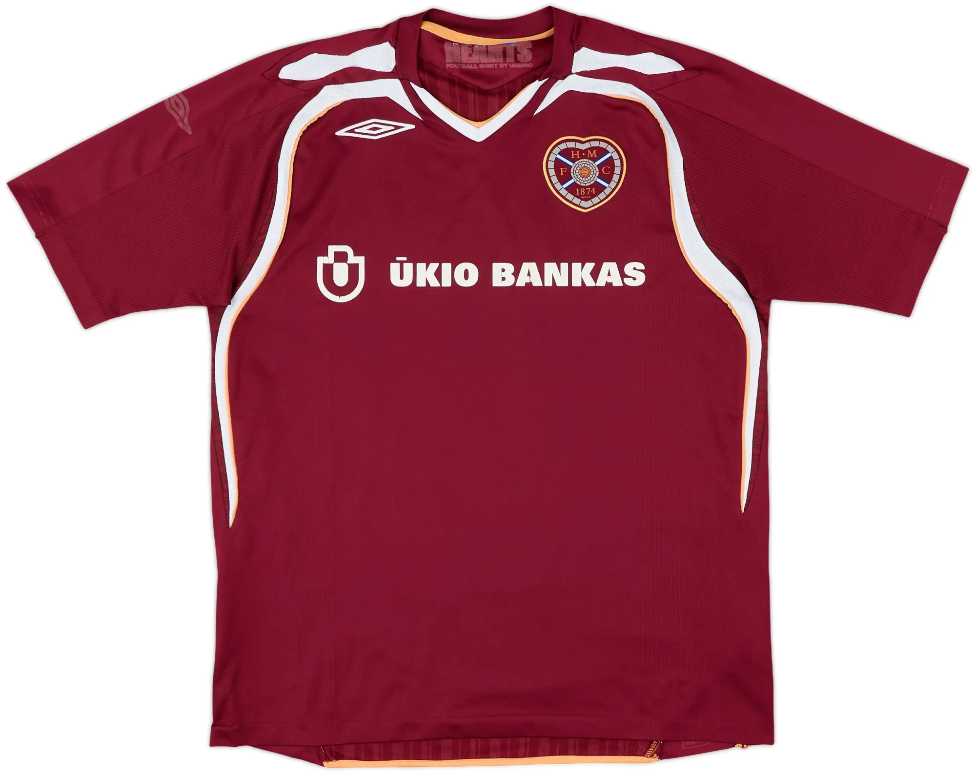 Umbro Heart of Midlothian Mens SS Home Shirt 2007/08