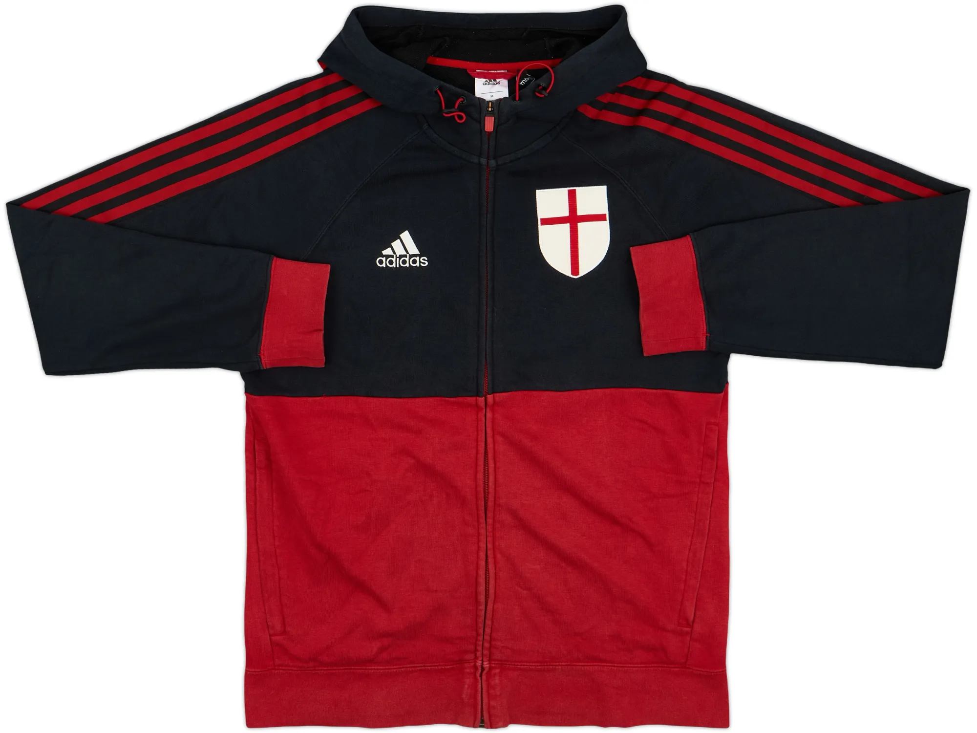 2014-15 AC Milan adidas Hooded Sweat Top - 8/10 - (M)