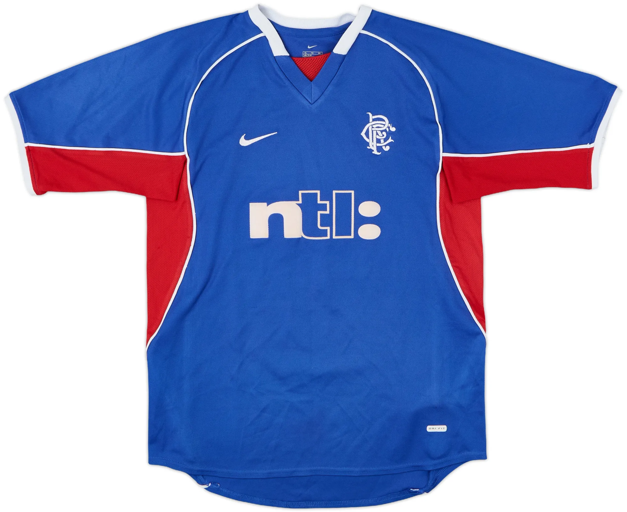 Nike Rangers Boys SS Home Shirt 2001/02