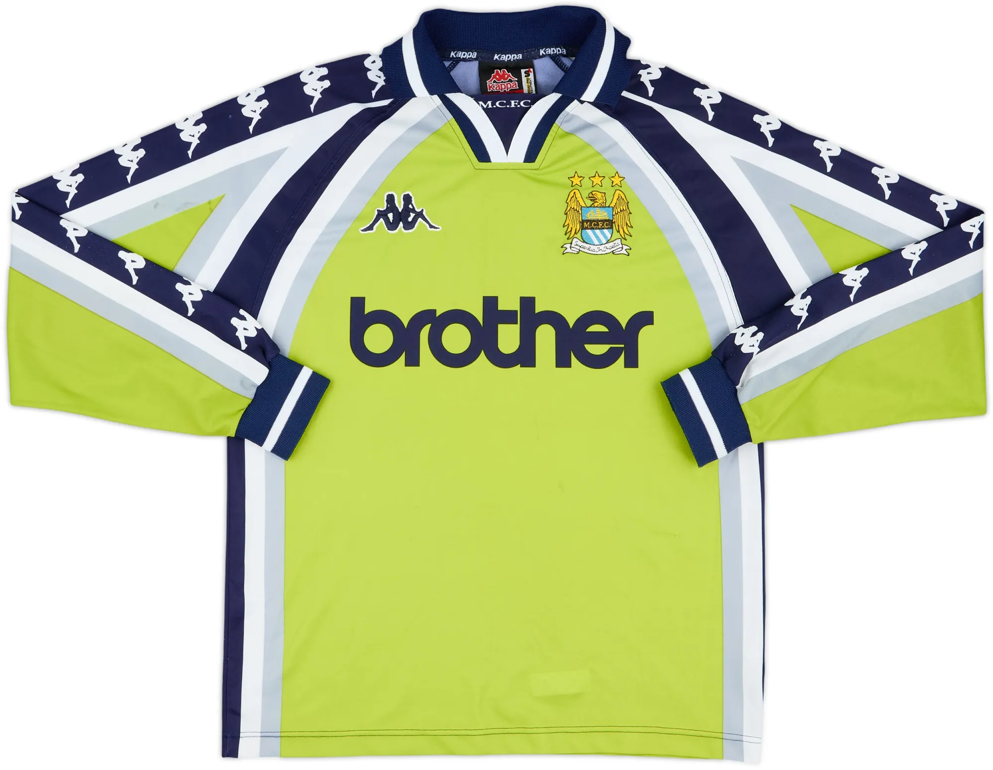 Kappa Manchester City Mens LS Goalkeeper Home Shirt 1997/99