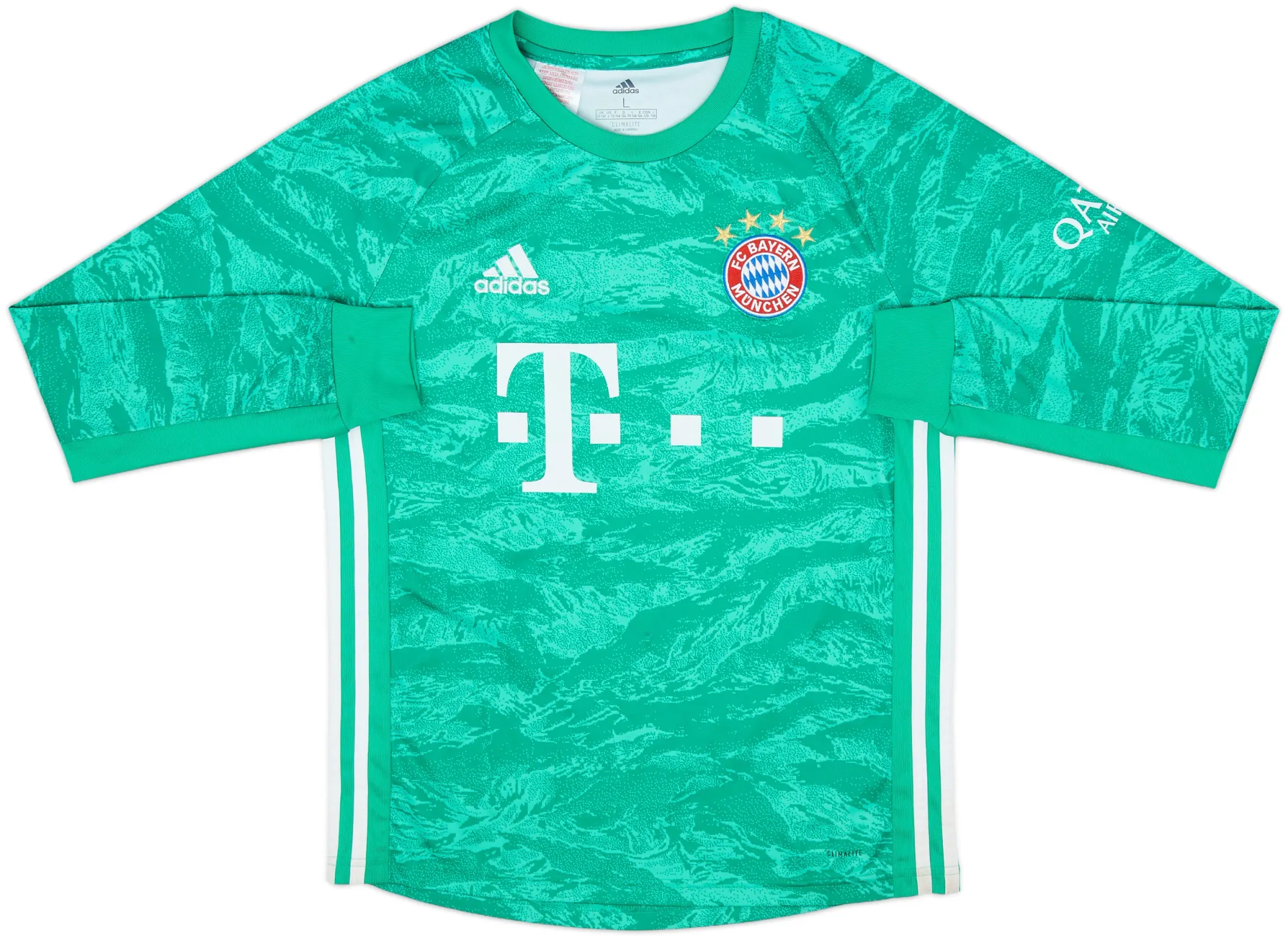 adidas Bayern Munich Boys LS Goalkeeper Home Shirt 2019/20