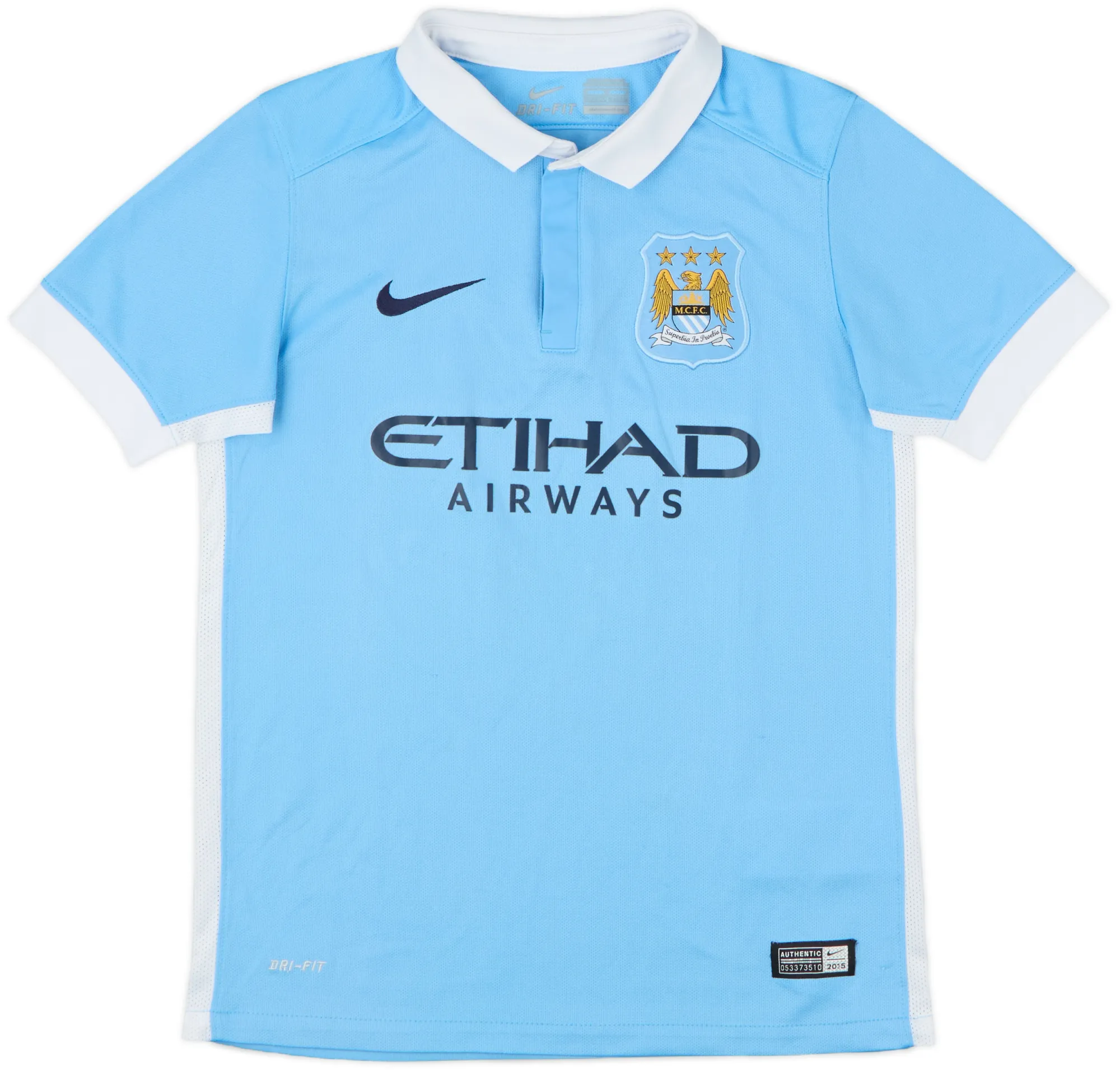 Nike Manchester City Boys SS Home Shirt 2015/16