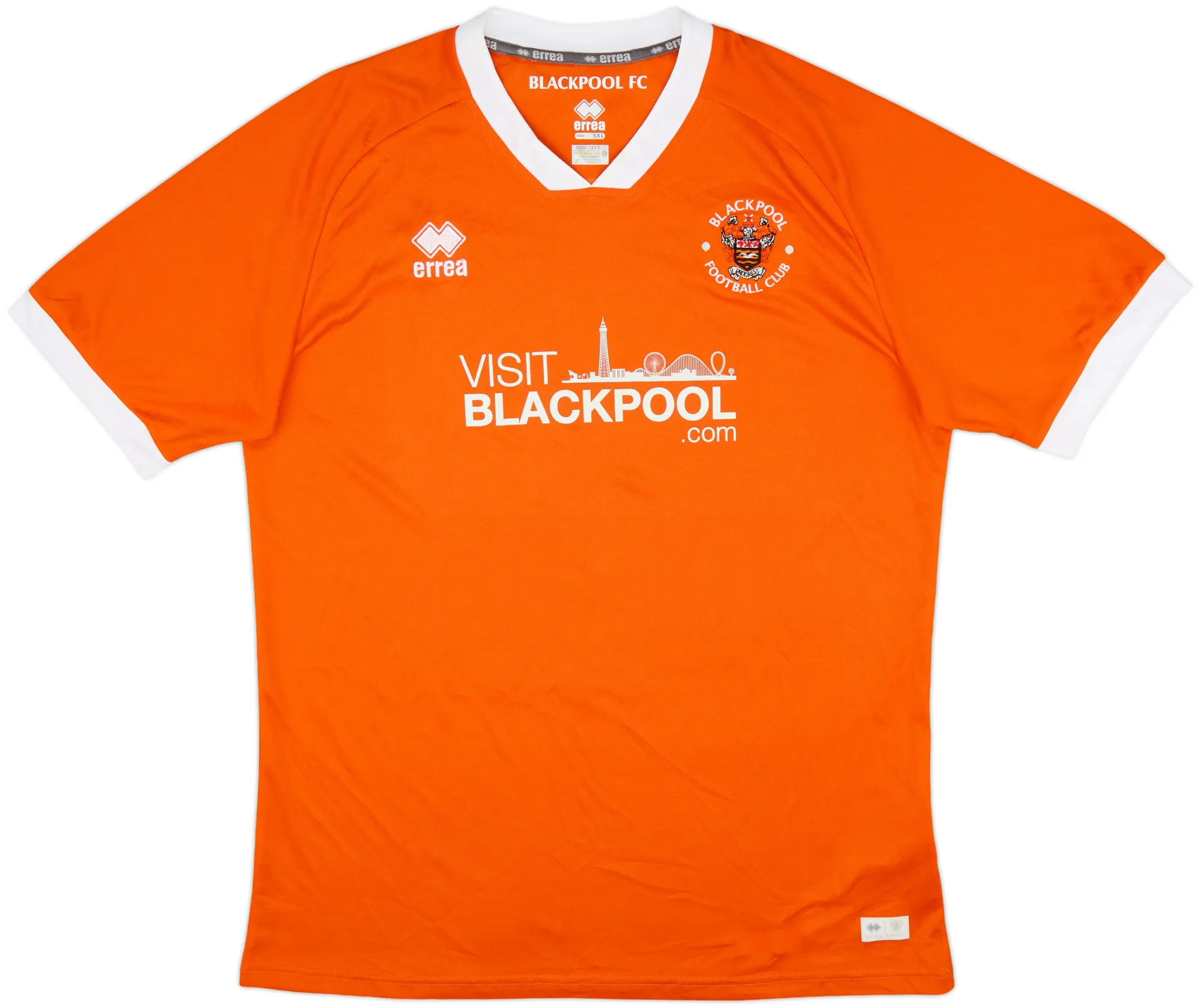 Errea Blackpool Mens SS Home Shirt 2019/20