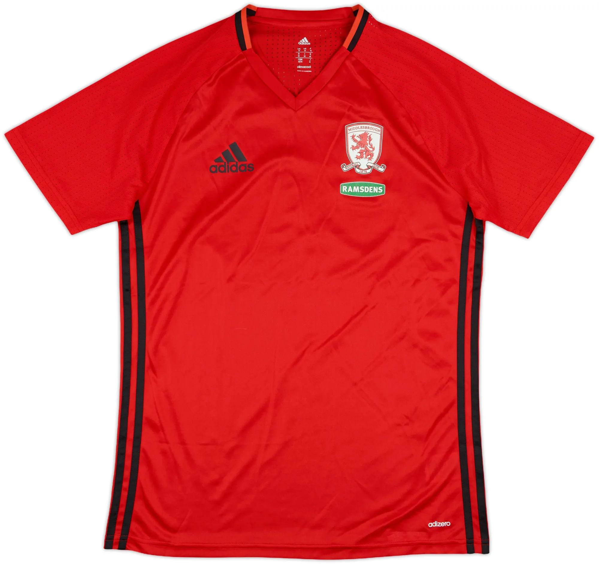 adidas Middlesbrough Mens SS Player Issue Home Shirt 2016/17