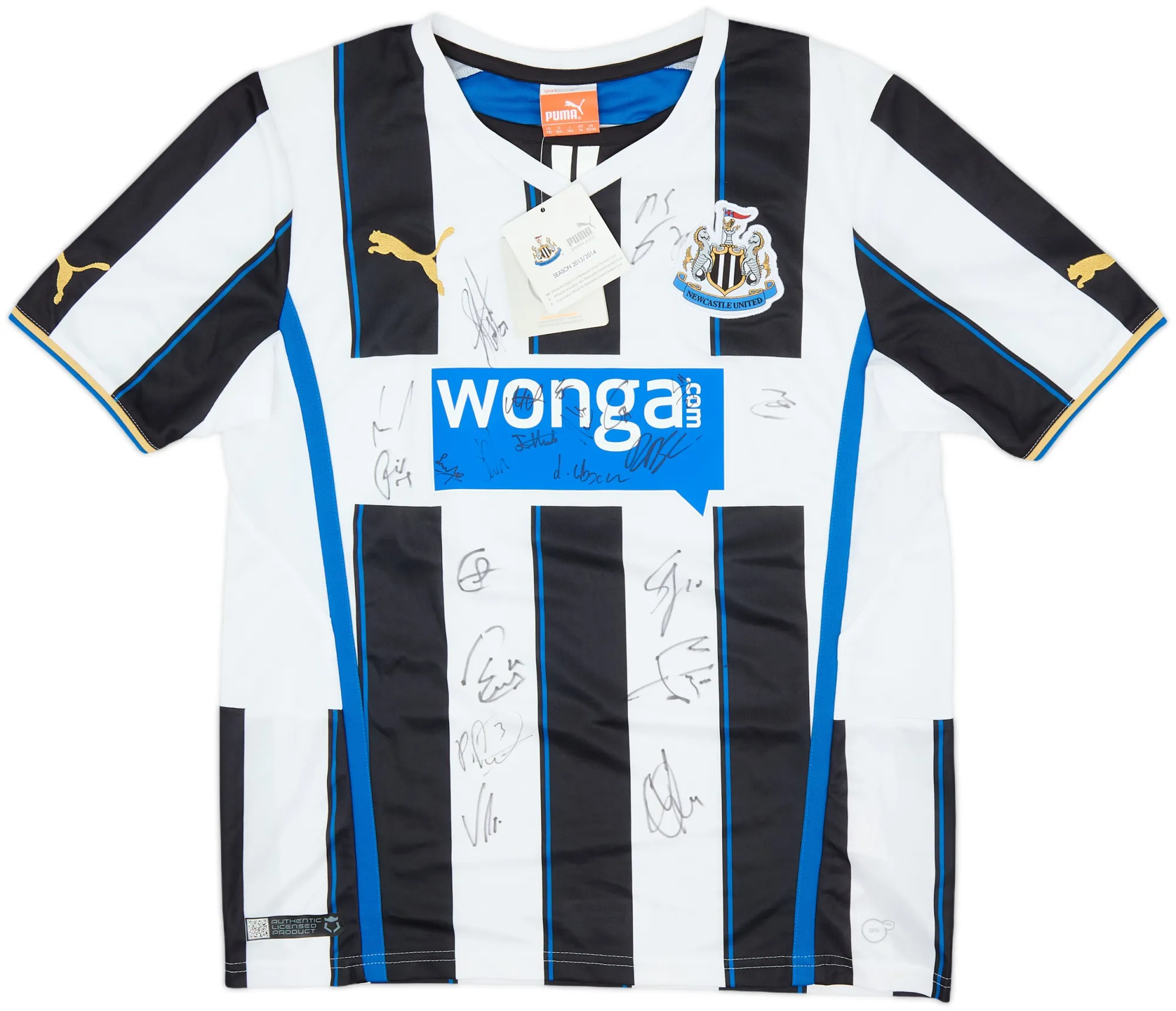 Puma Newcastle United Boys SS Home Shirt 2013/14