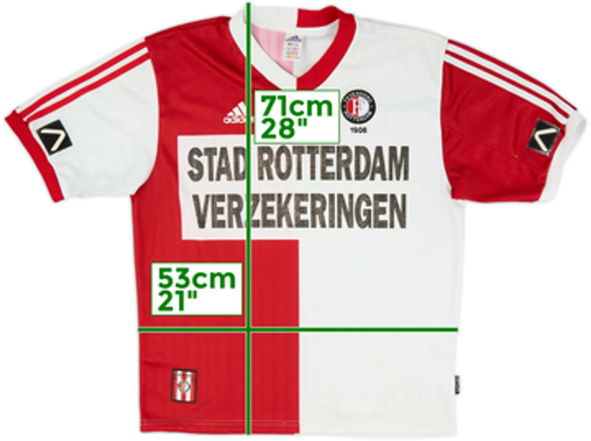 adidas Feyenoord Mens SS Home Shirt 1999/00