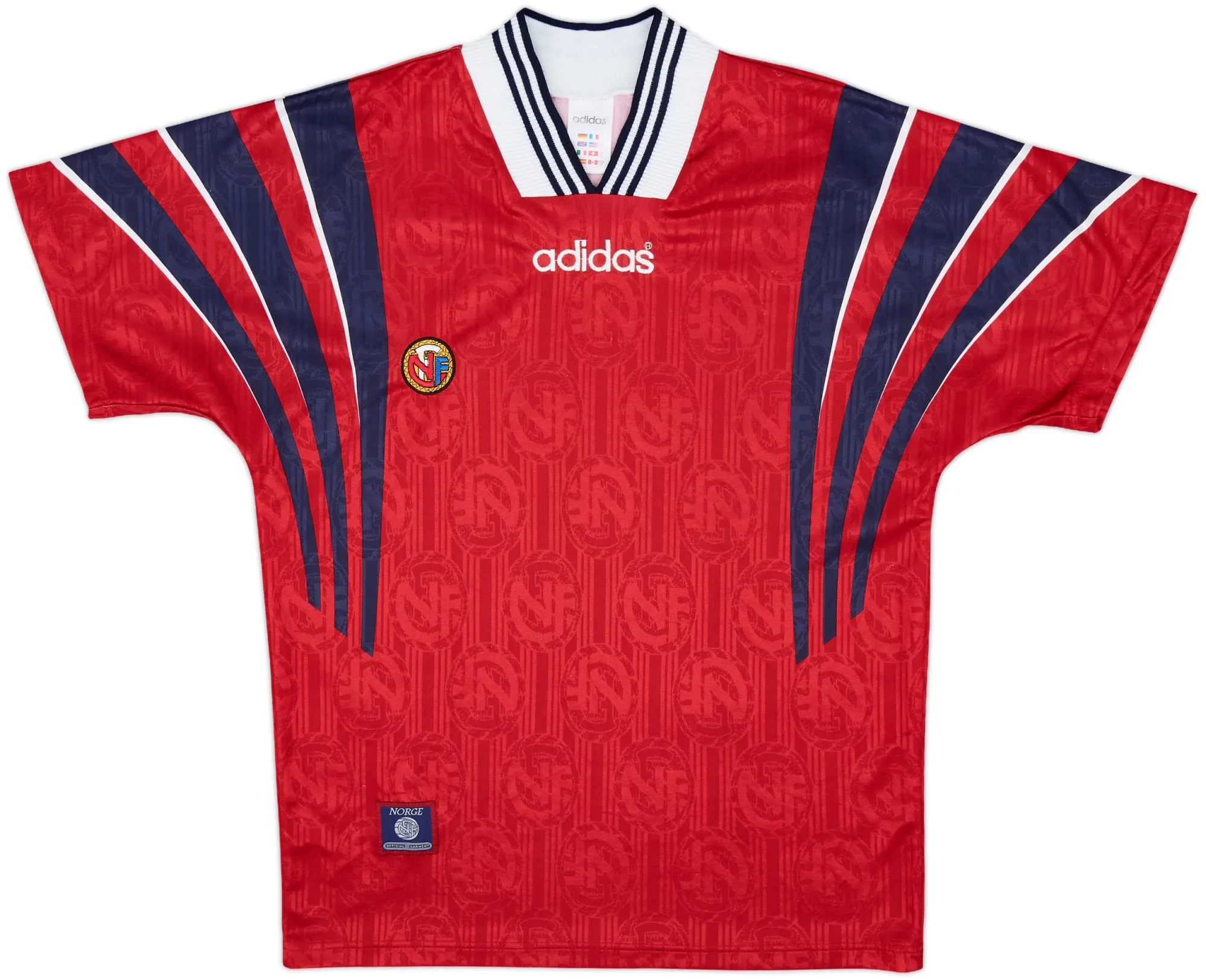 adidas Norway Mens SS Home Shirt 1996