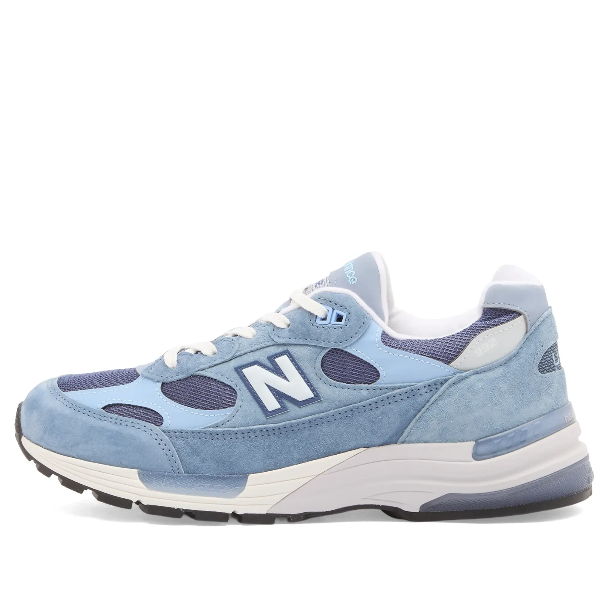 New Balance Unisex Made in USA 992 in Grey/Blue Suede/Mesh