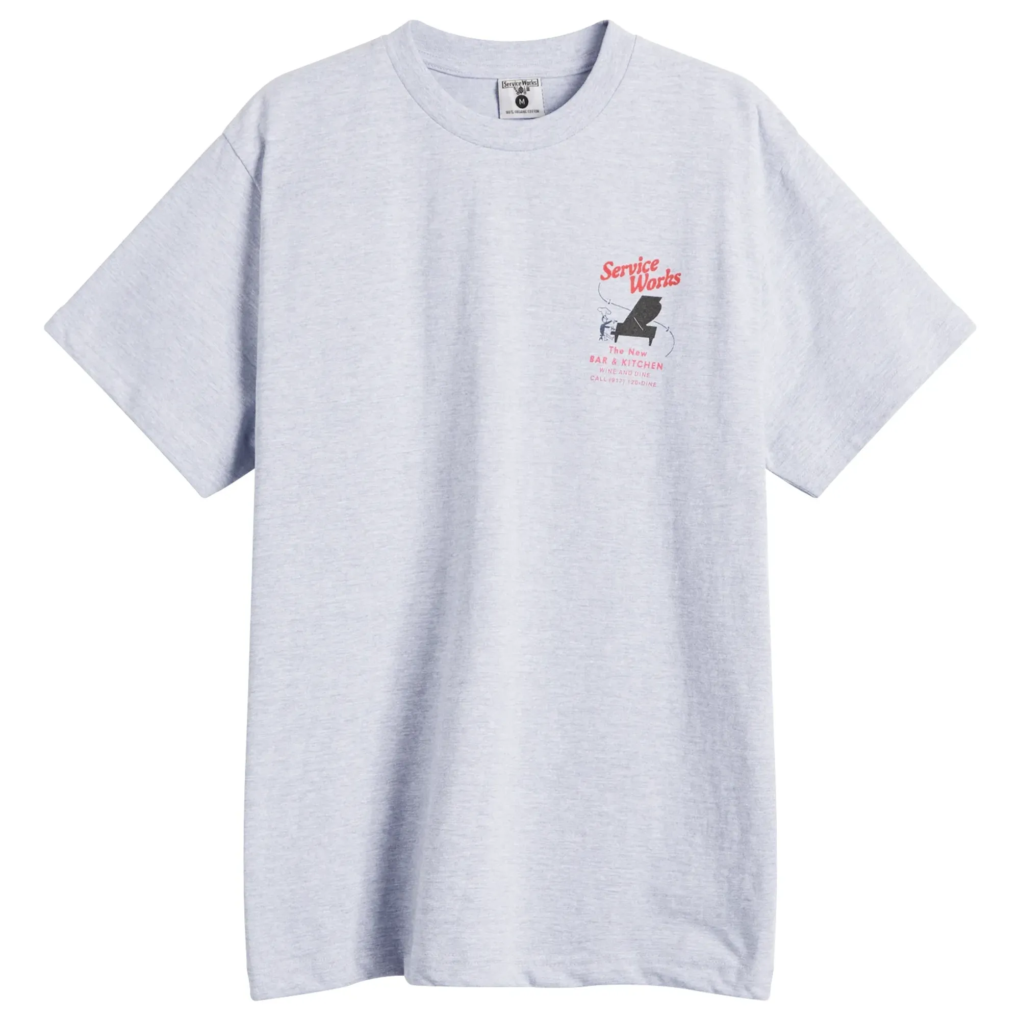 Service Works Men's Bar & Kitchen T-Shirt Heather Grey