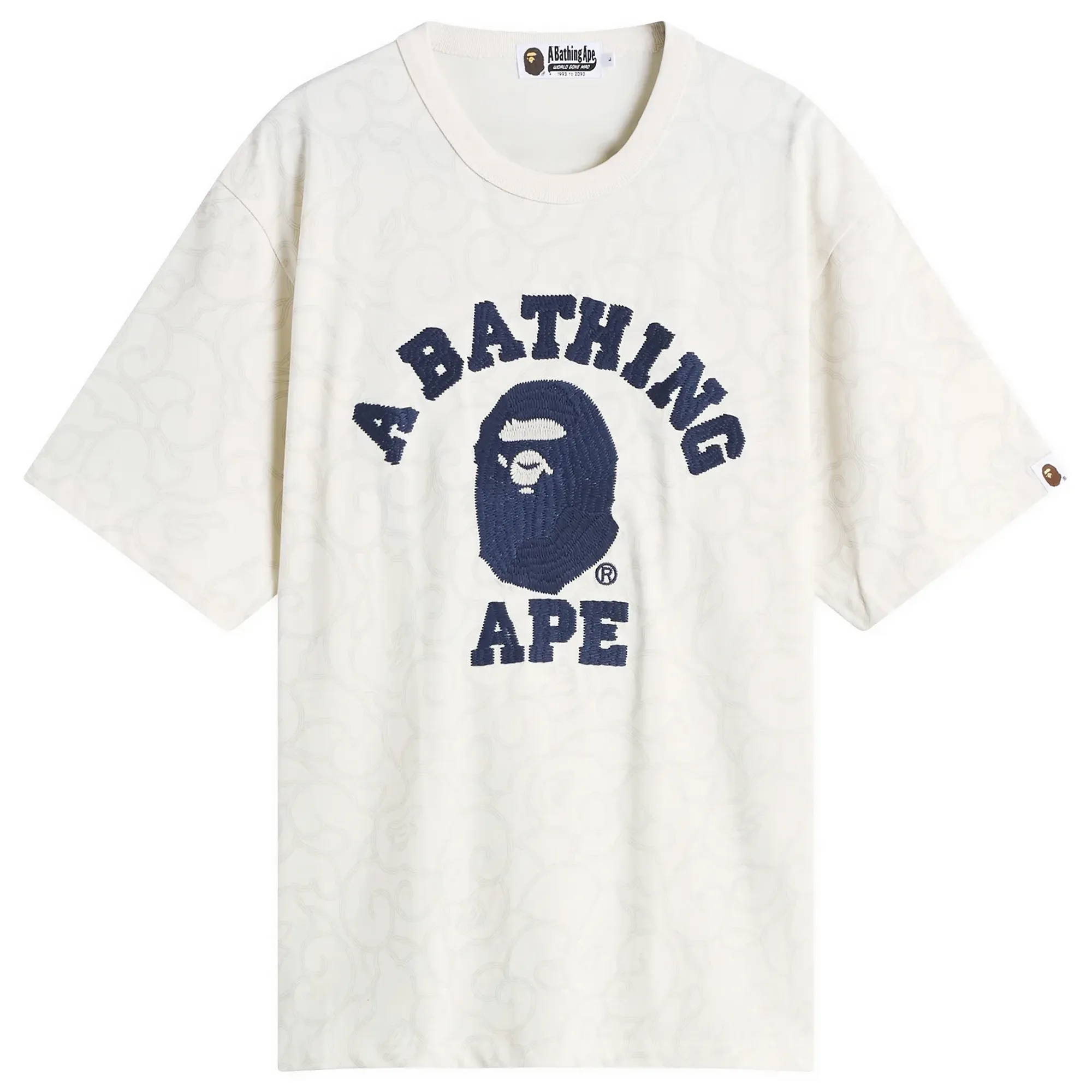 A Bathing Ape Men's Washed Cloud Camo T-Shirt Ivory