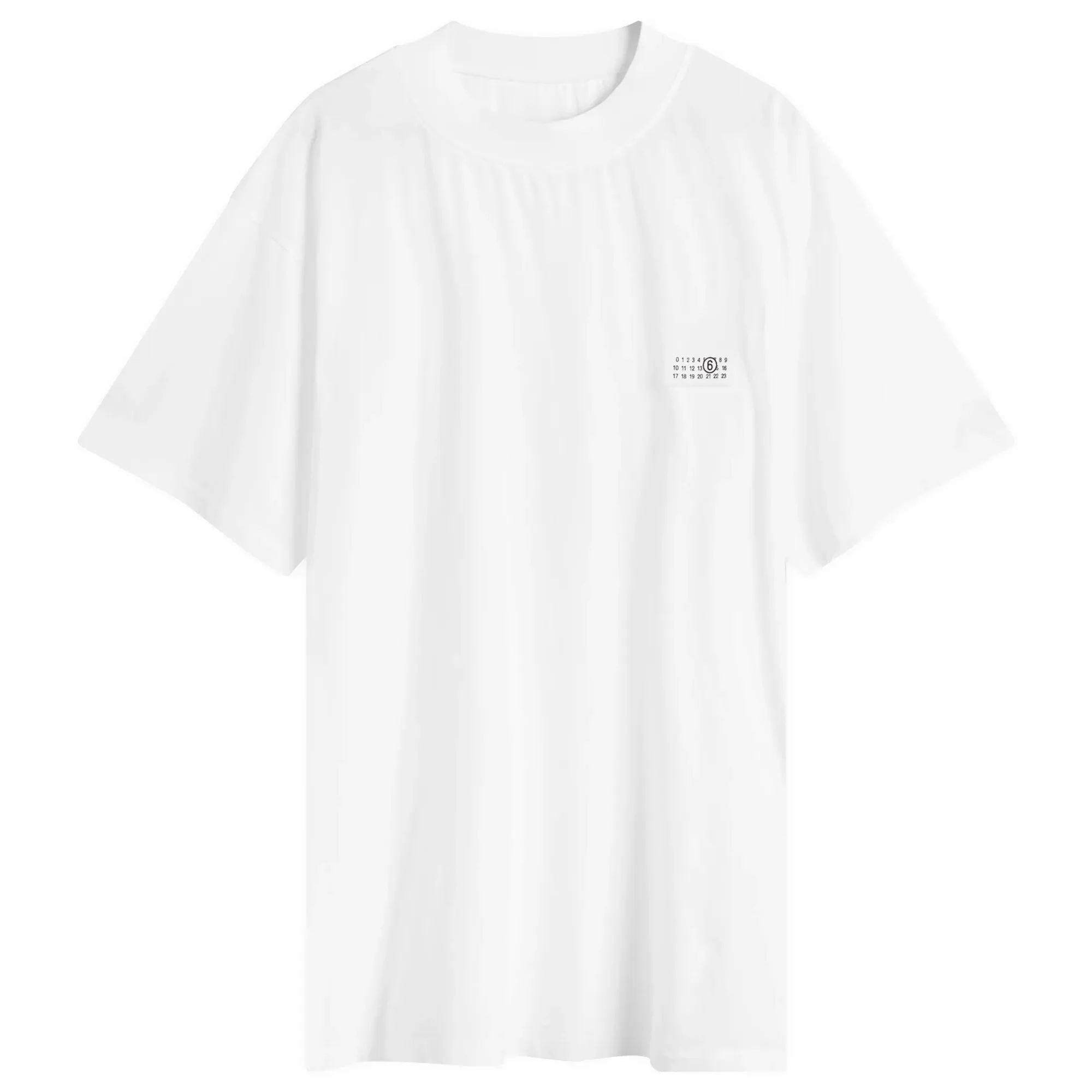 MM6 Maison Margiela Women's Oversized Small Logo T-Shirt Optic White