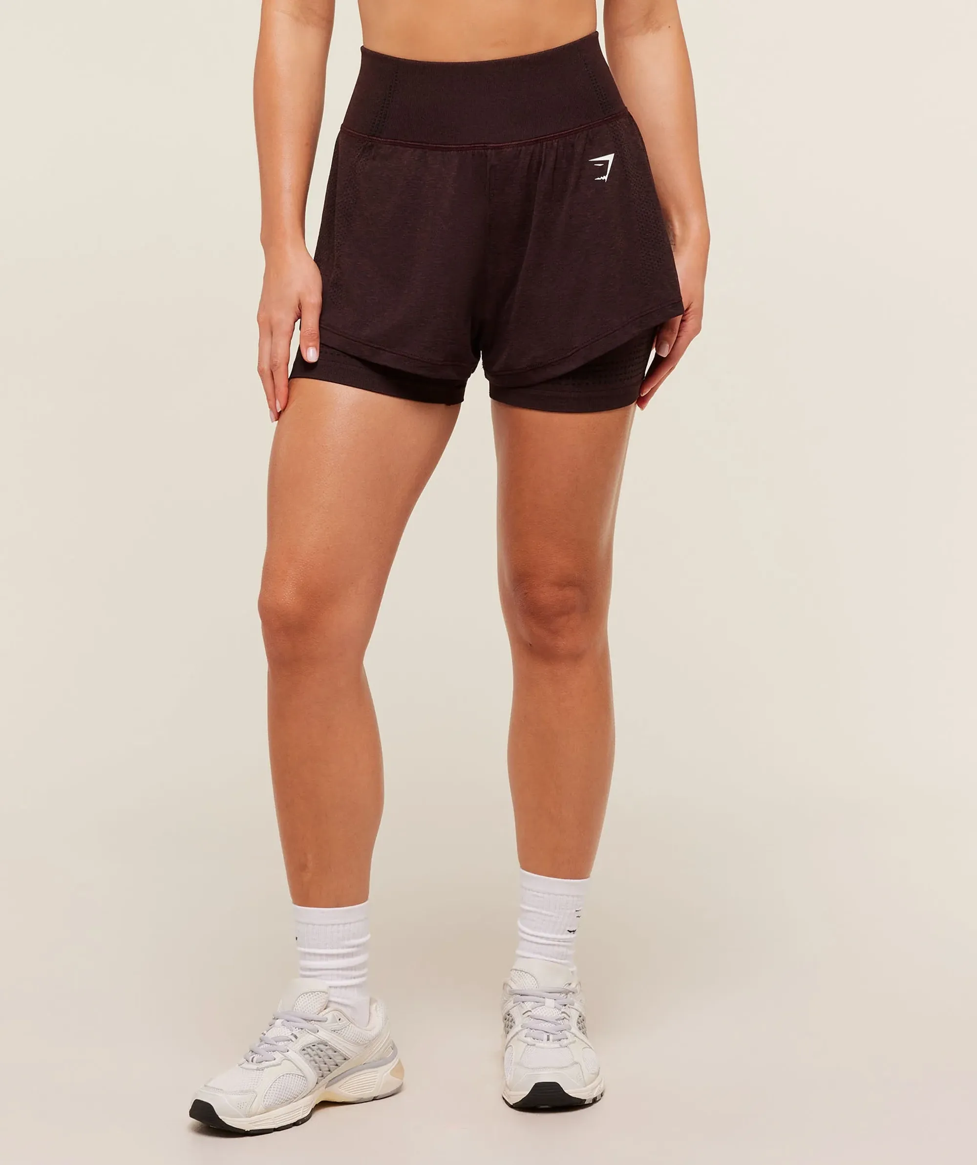 Vital 2-in-1 Shorts - Rich Maroon/Marl