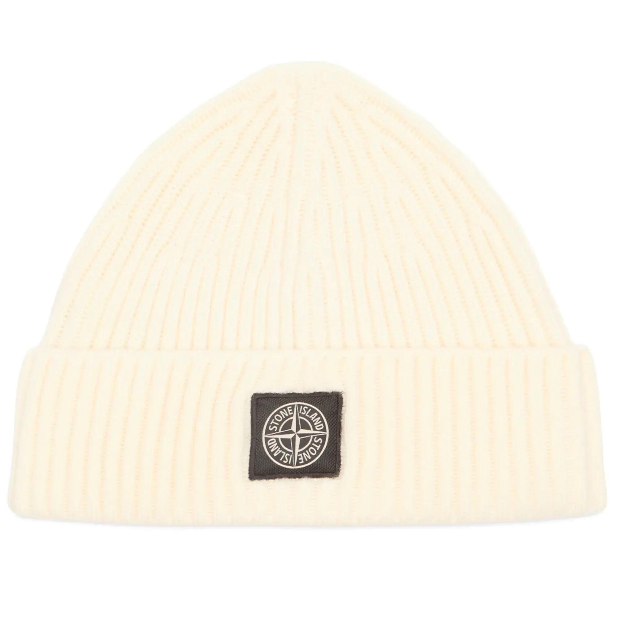 Stone Island Men's Full Rib RWS Wool Beanie Ivory