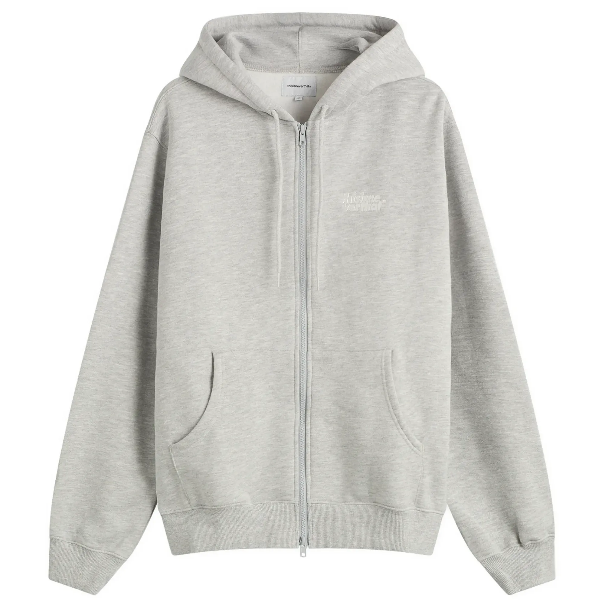 thisisneverthat Men's OL Logo Zip Hoodie Grey Heather