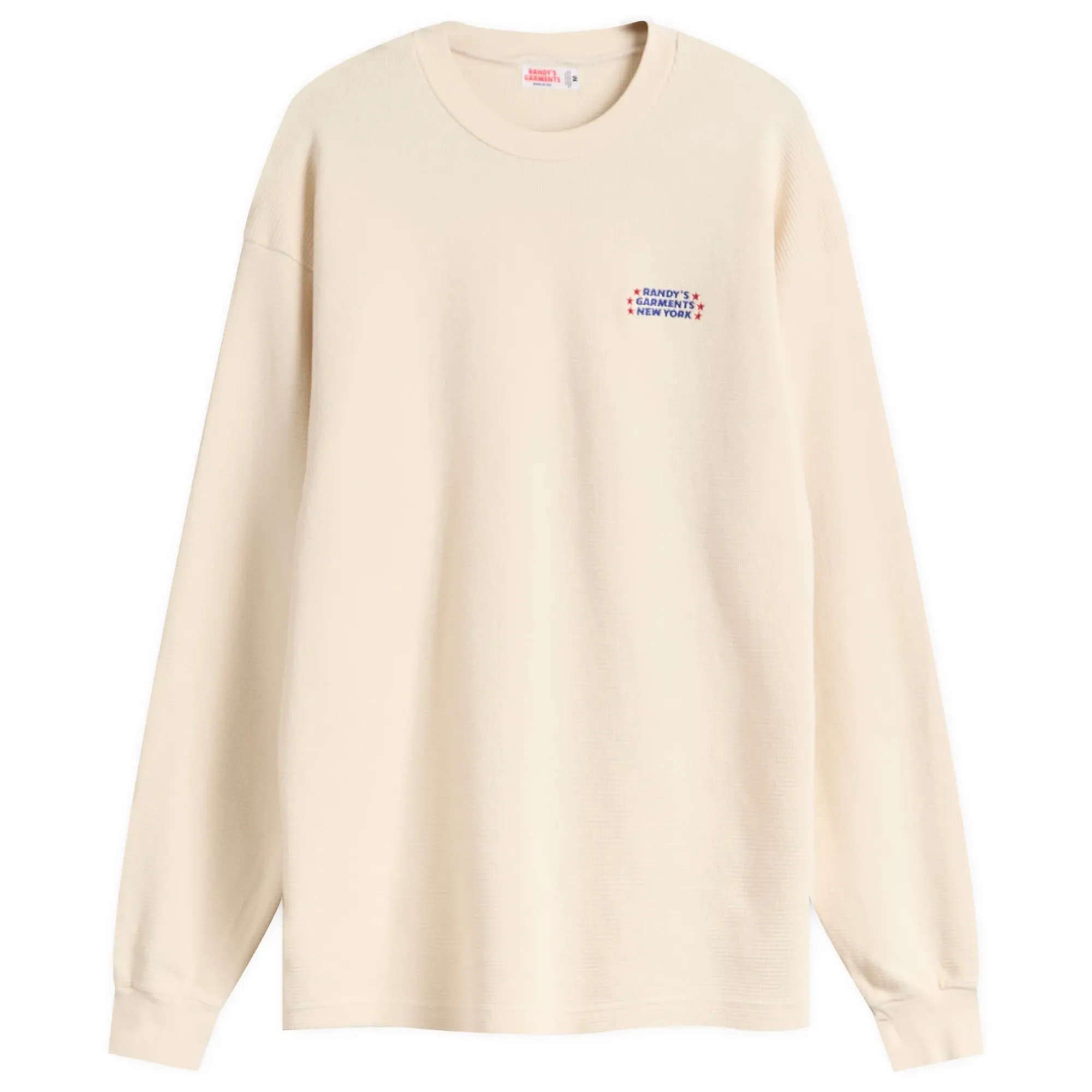 Randy’s Garments  Heavyweight Thermal Crew Neck Sweatshirt Natural