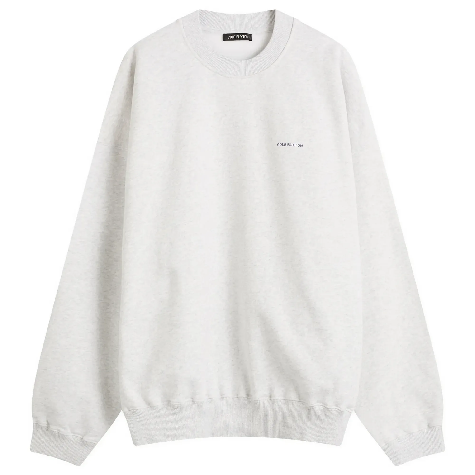 Cole Buxton Men's Mini Logo Sweatshirt Light Grey Marl