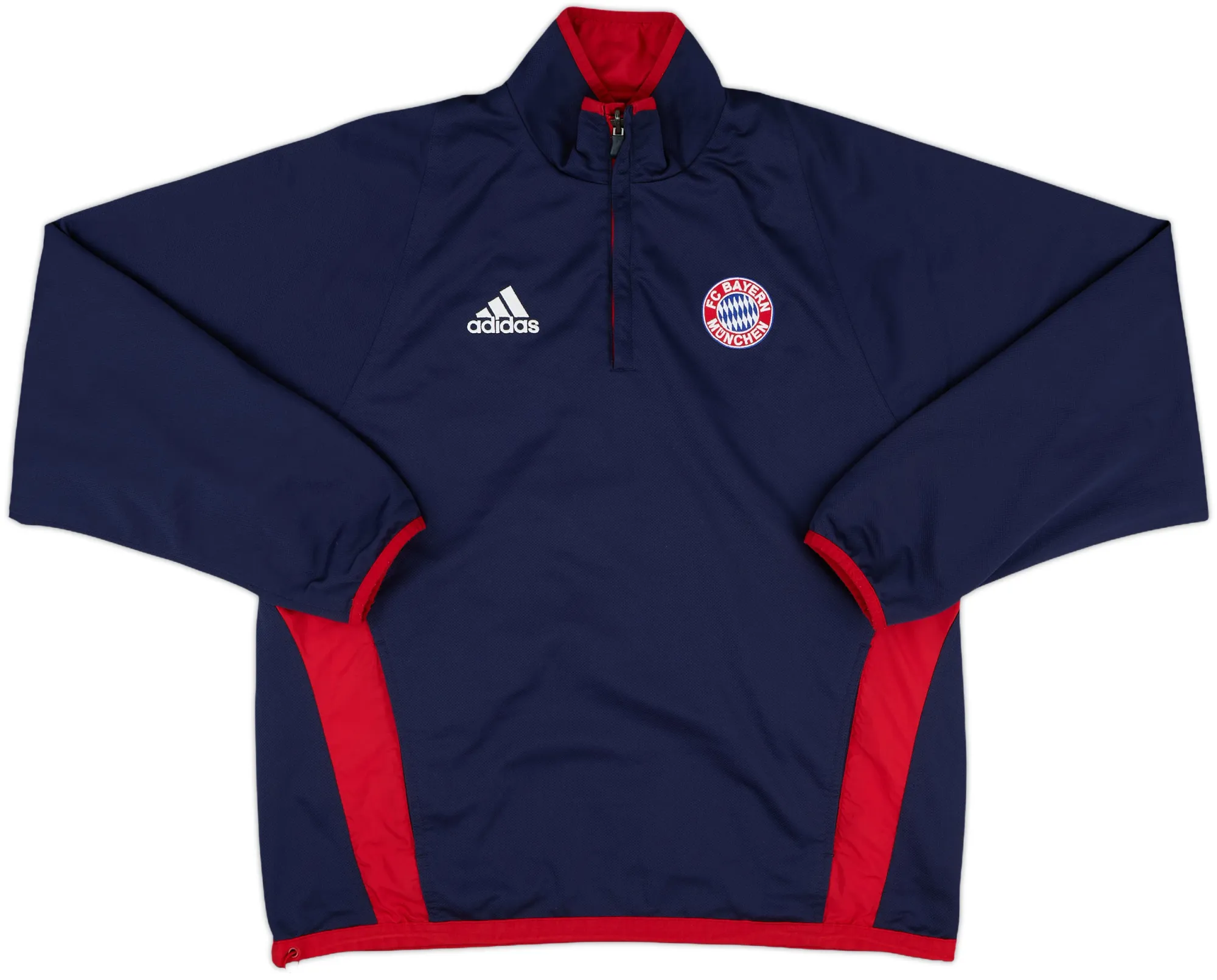 2003-04 Bayern Munich adidas Reversible 1/4 Zip Drill Top - 10/10 - (L)
