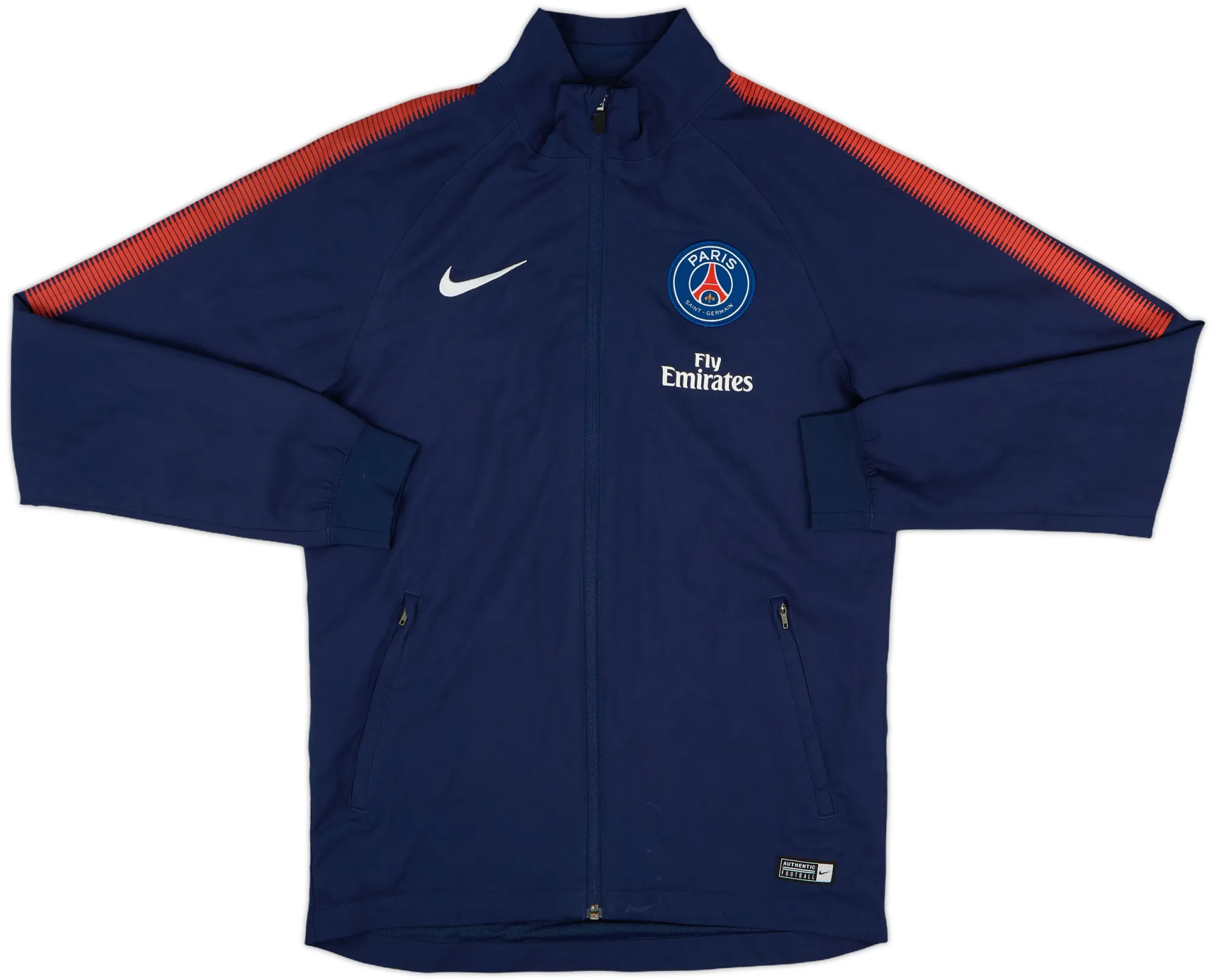 2017-18 Paris Saint-Germain Nike 1/4 Zip Track Jacket - 8/10 - (S)