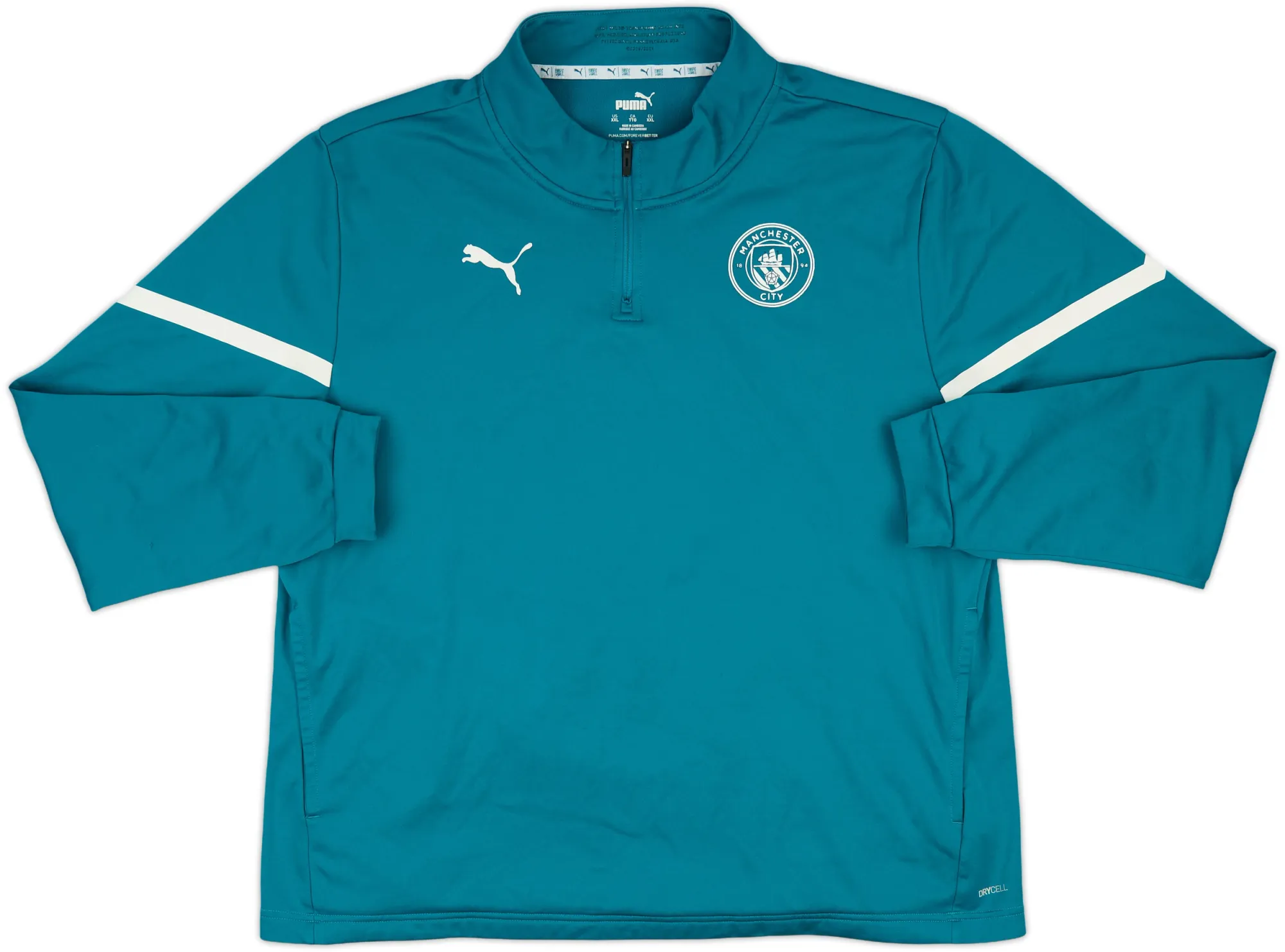 2021-22 Manchester City Puma 1/4 Zip Drill Top - 7/10 - (XXL)