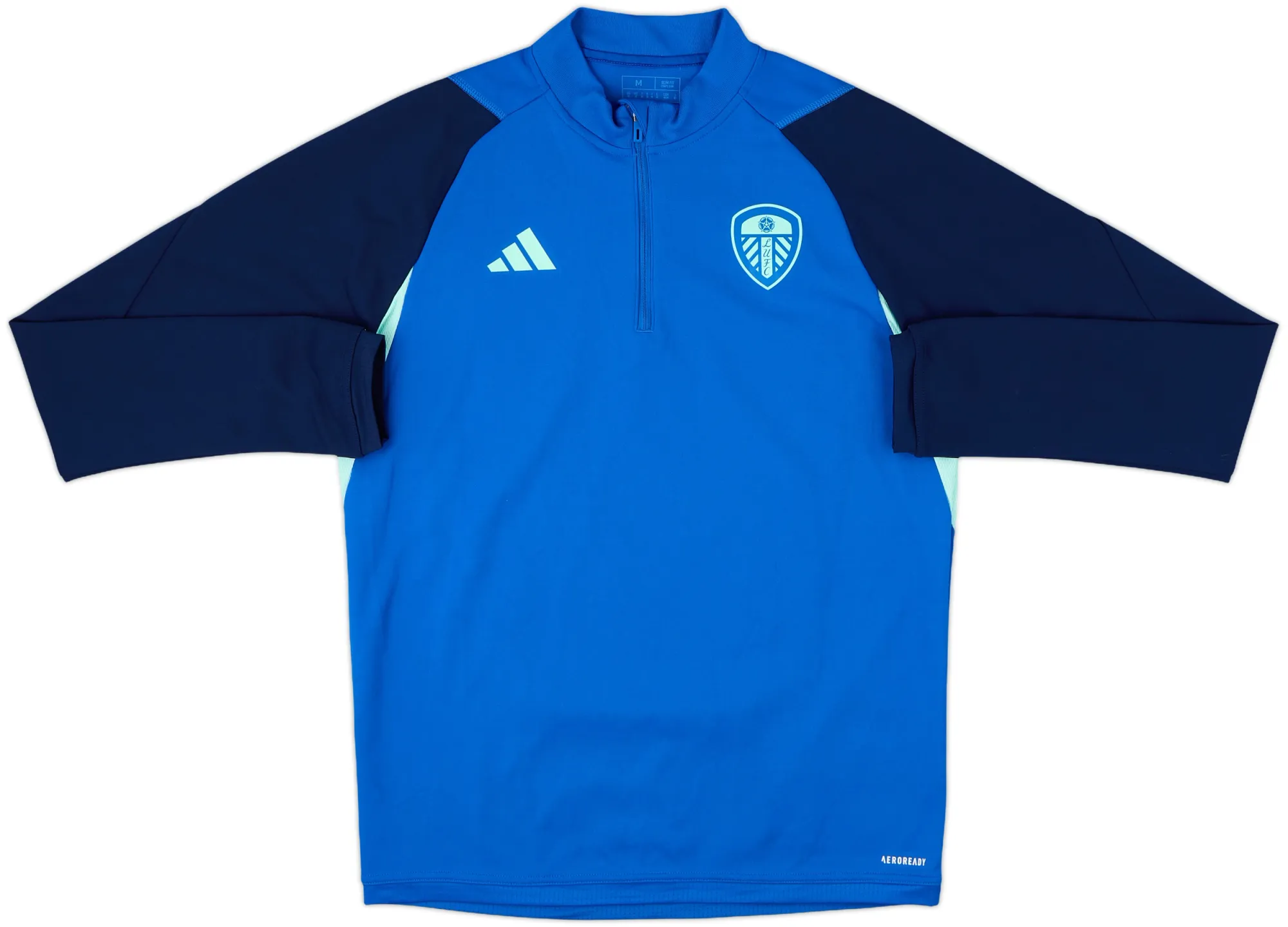 2023-24 Leeds United adidas 1/4 Zip Drill Top - 9/10 - (M)