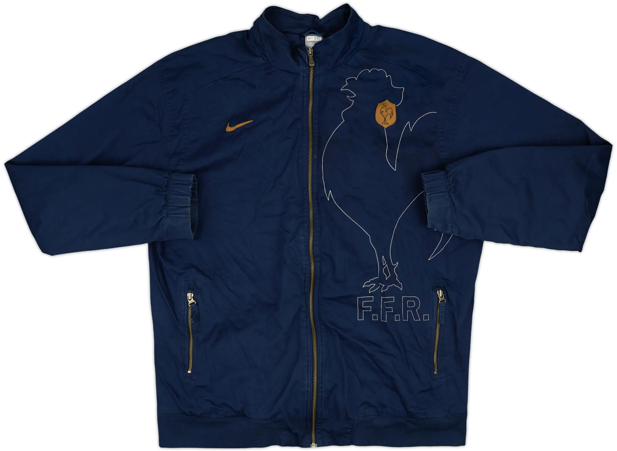 2007-08 France Rugby Nike Track Jacket - 8/10 - (XXL)