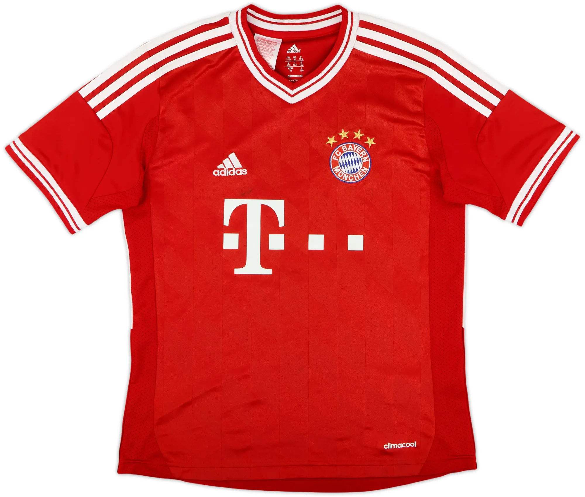 adidas Bayern Munich Boys SS Home Shirt 2013/14