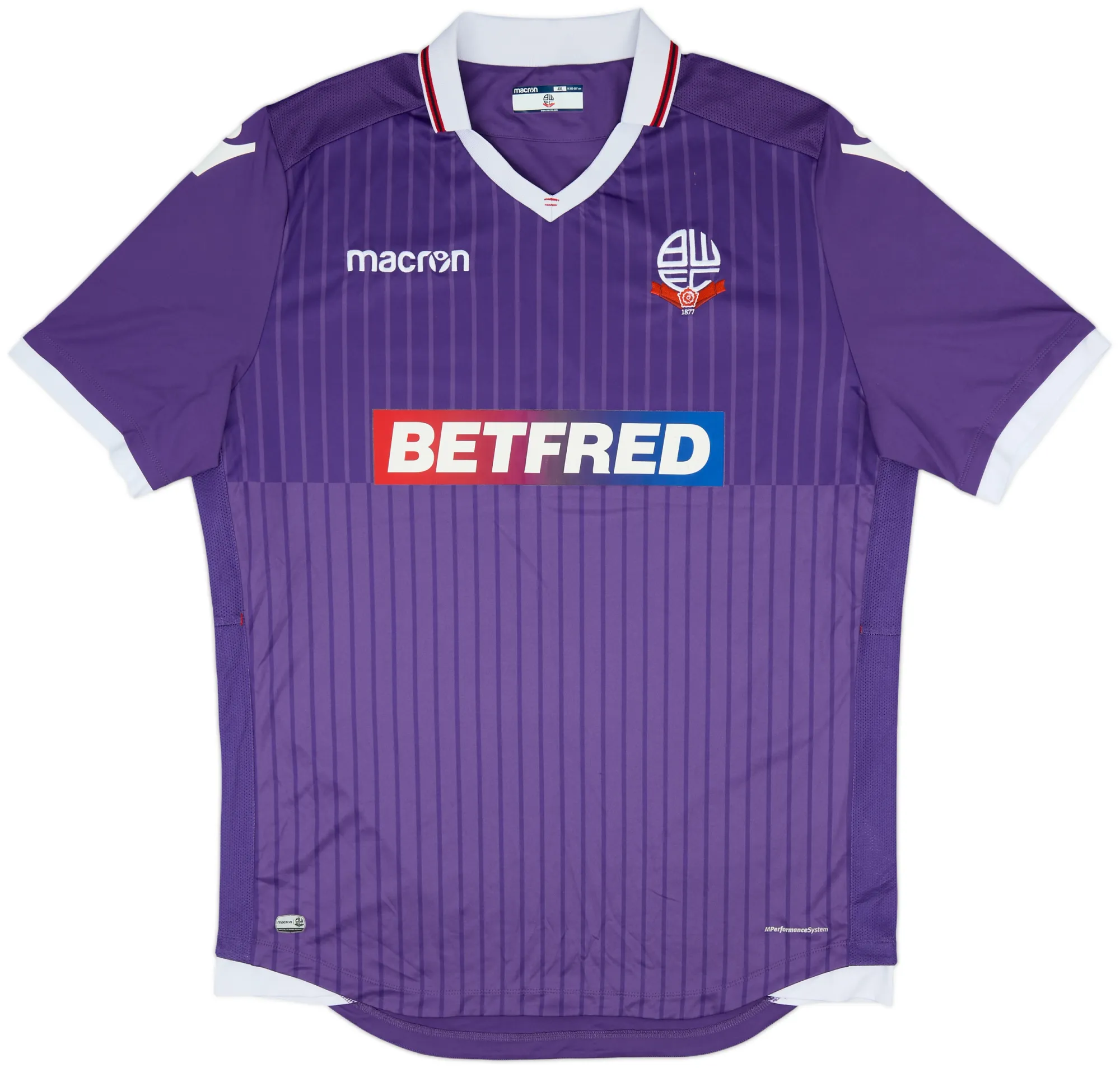 Macron Bolton Wanderers Mens SS Away Shirt 2017/18